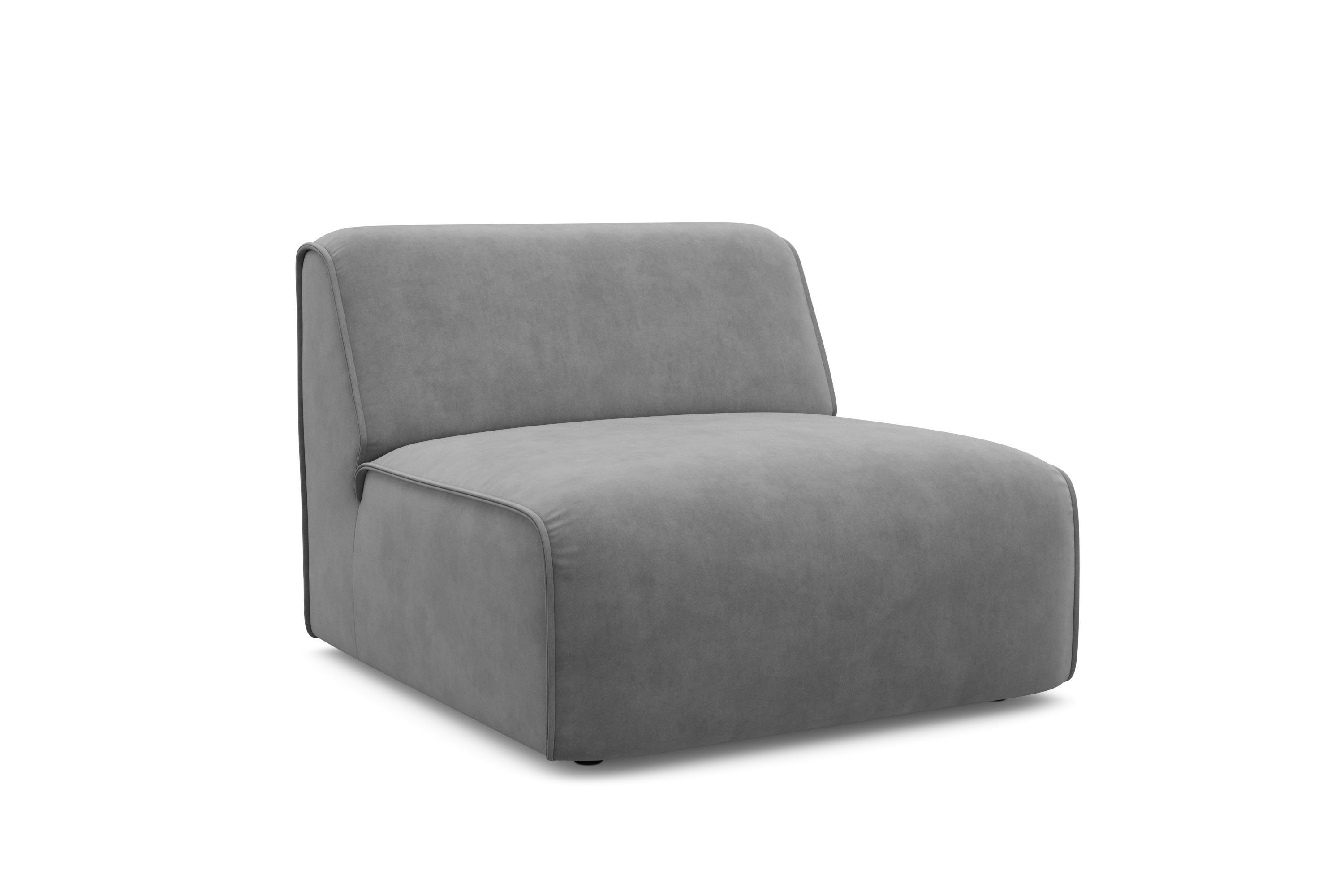 RAUM.ID Fauteuil Merid sofa-middenelement, afmetingen B/D/H: 84/97/46 cm als module of apart te gebruiken, voor individuele samenstelling