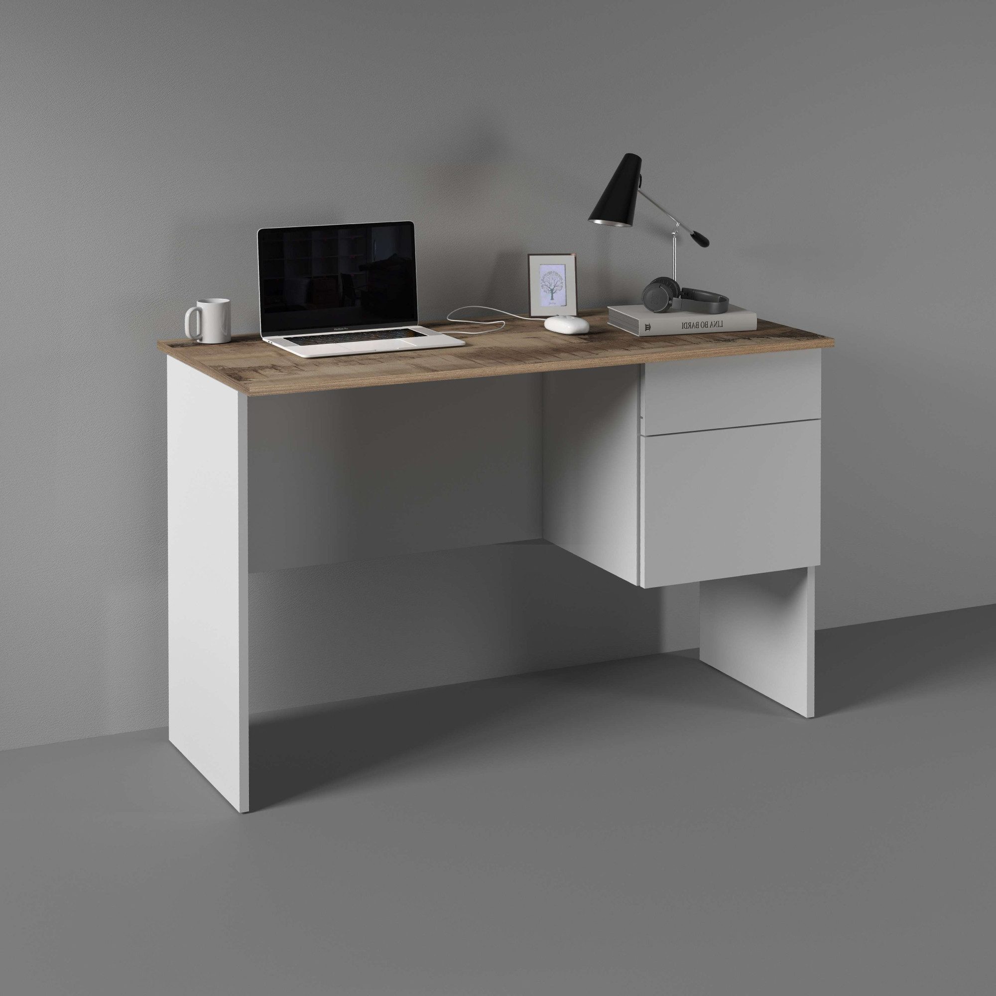 INOSIGN Bureau Sunrise, kleine computertisch, bureautafel met 1 deur & 1 lade, tafelblad breedte 110 cm, made in italy