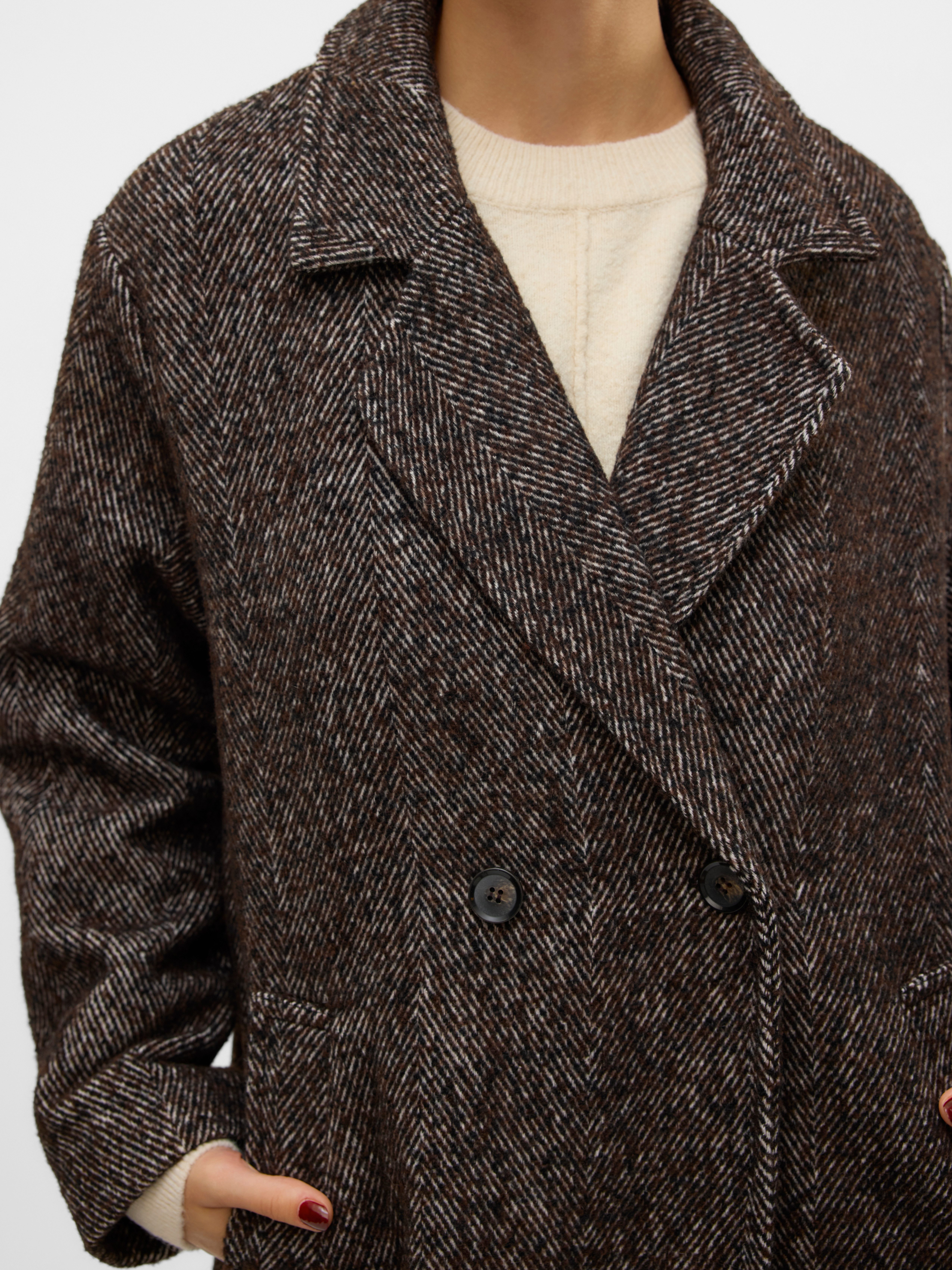 Vero Moda Lange jas VMBABETTE LONG WOOL COAT GA