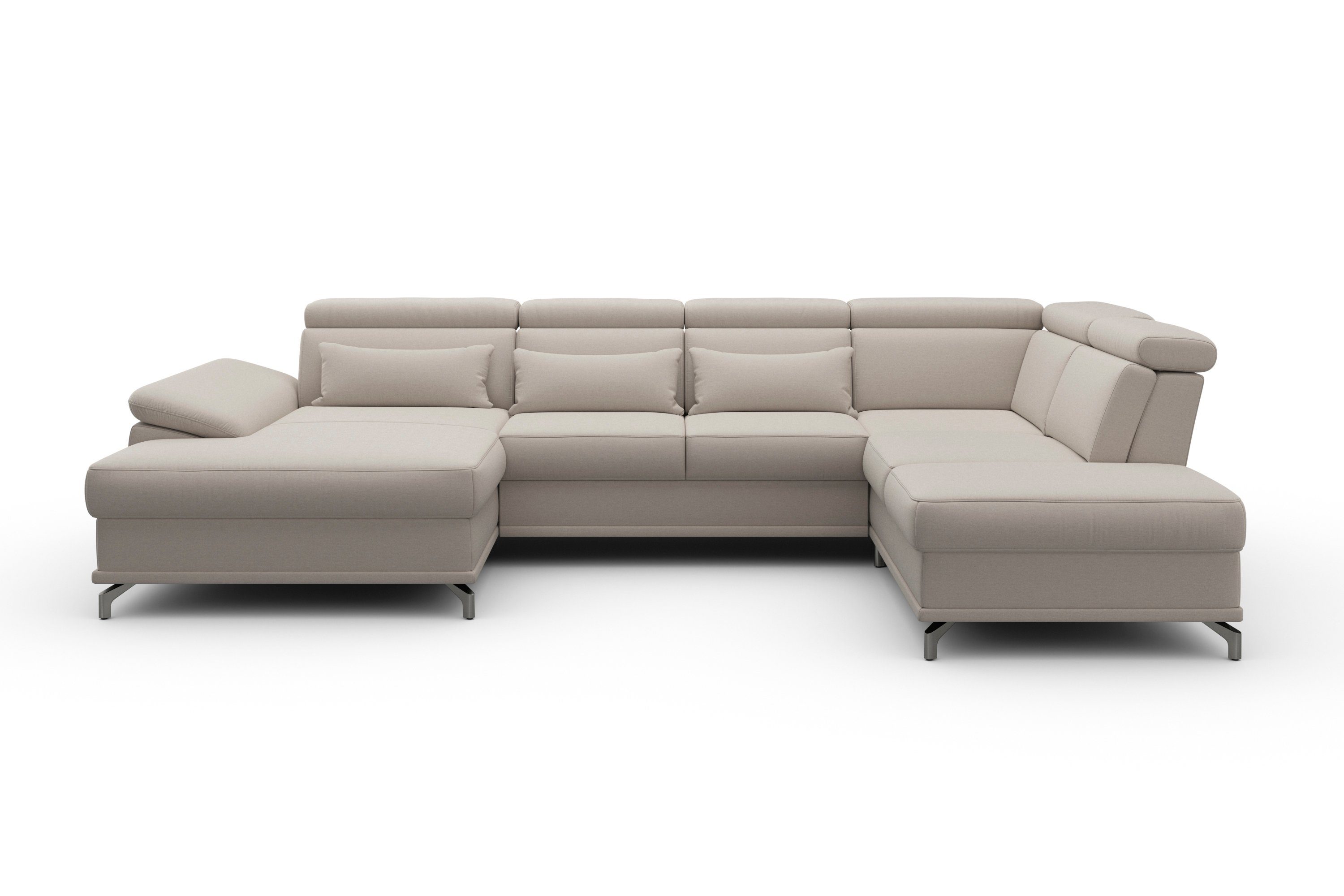 sit&more Zithoek Cabrio U-vorm, met zitdiepteverstelling, arm- en hoofdsteunverstelling