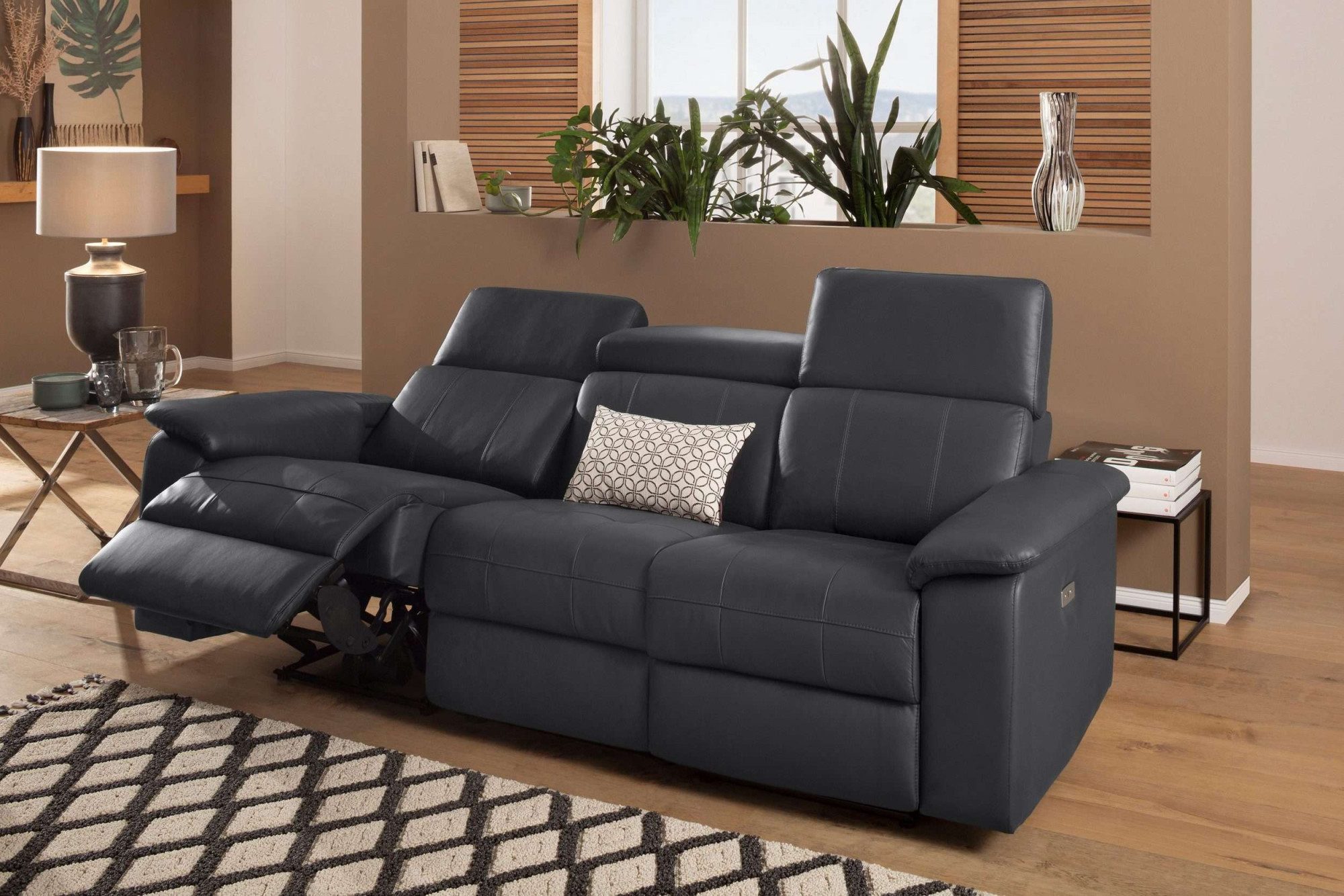 Home affaire 3-zitsbank Binado met handmatige of elektrische relaxfunctie met usb-aansluiting