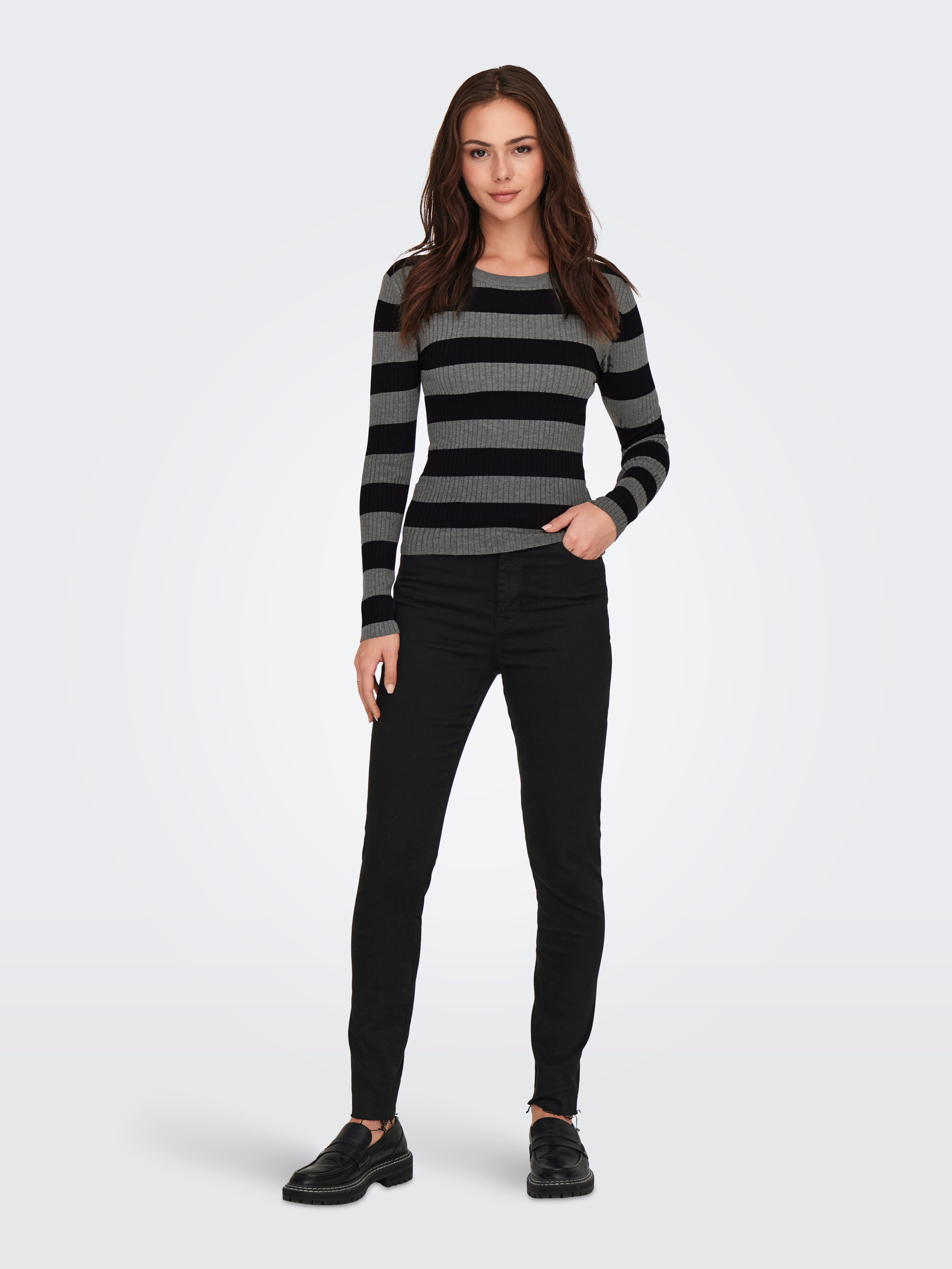 JDY Trui met ronde hals JDYPLUM L/S O-NECK PULLOVER KNT NOOS