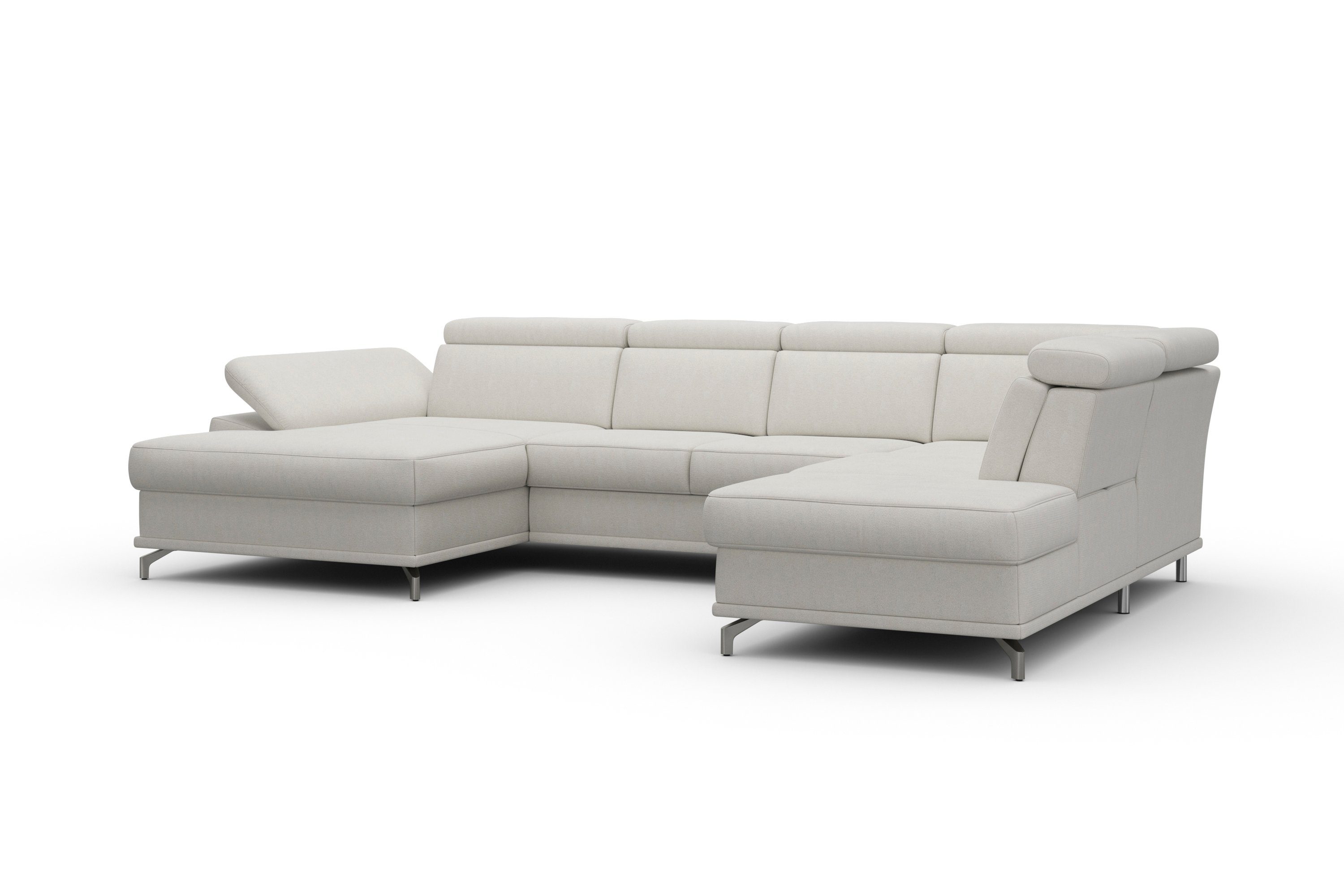 sit&more Zithoek Cabrio U-vorm, met zitdiepteverstelling, arm- en hoofdsteunverstelling