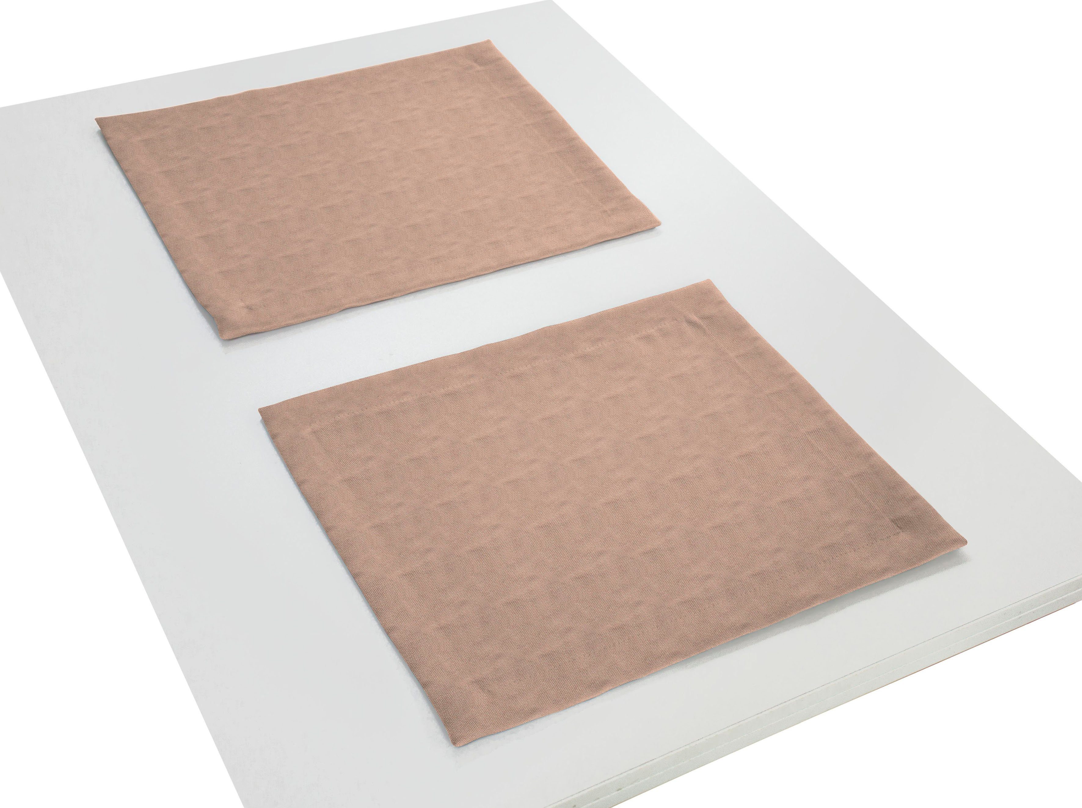 Adam Set placemats Uni Collection Light GOTS gecertificeerd, Made in Germany (2 stuks)