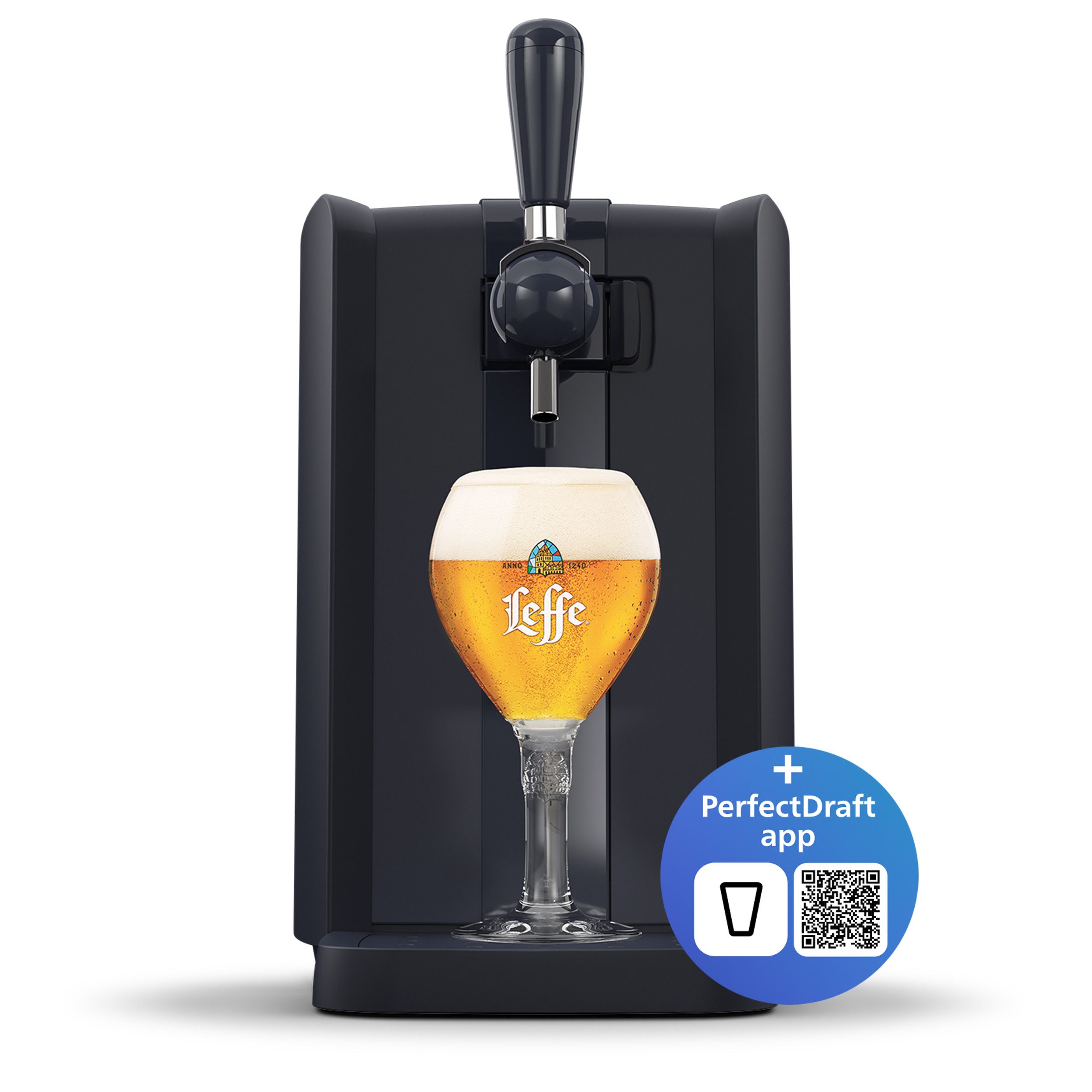 Philips Biertapinstallatie Perfect Draft 5000 Series HD3761/60 met 3 graden koeling en led-verlichting, donkerblauw