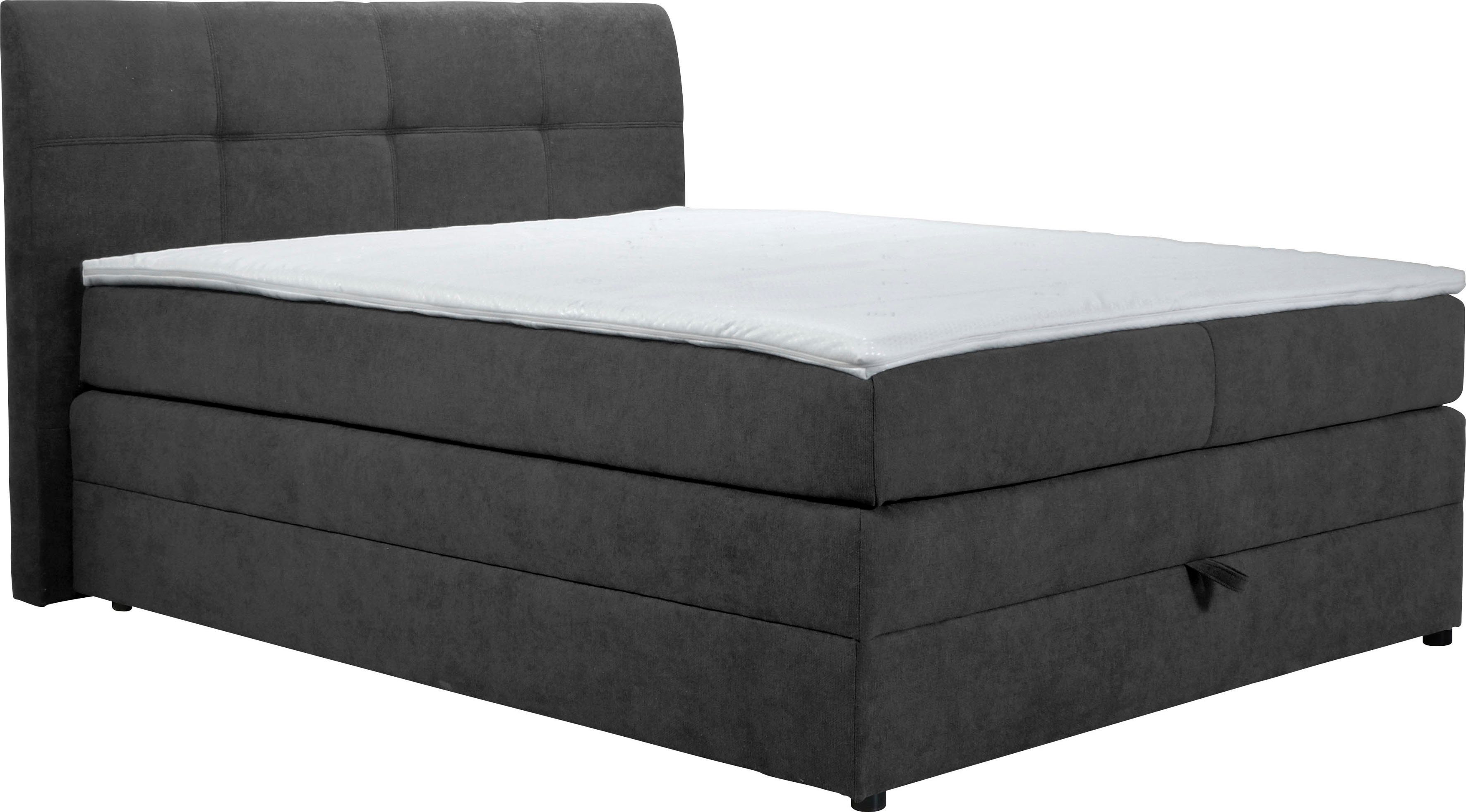 Home affaire Boxspring Finja bijzonder comfortabele lighoogte, met praktische bedkist (4-delig)