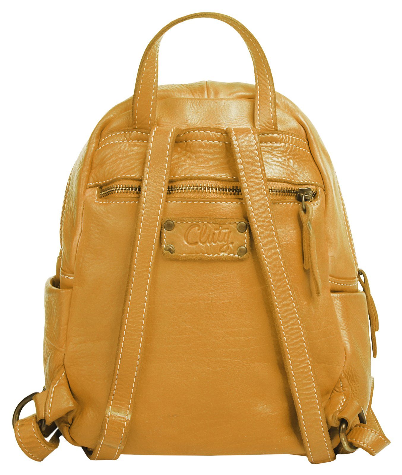 Cluty Rugzak echt leer, made in italy (1)