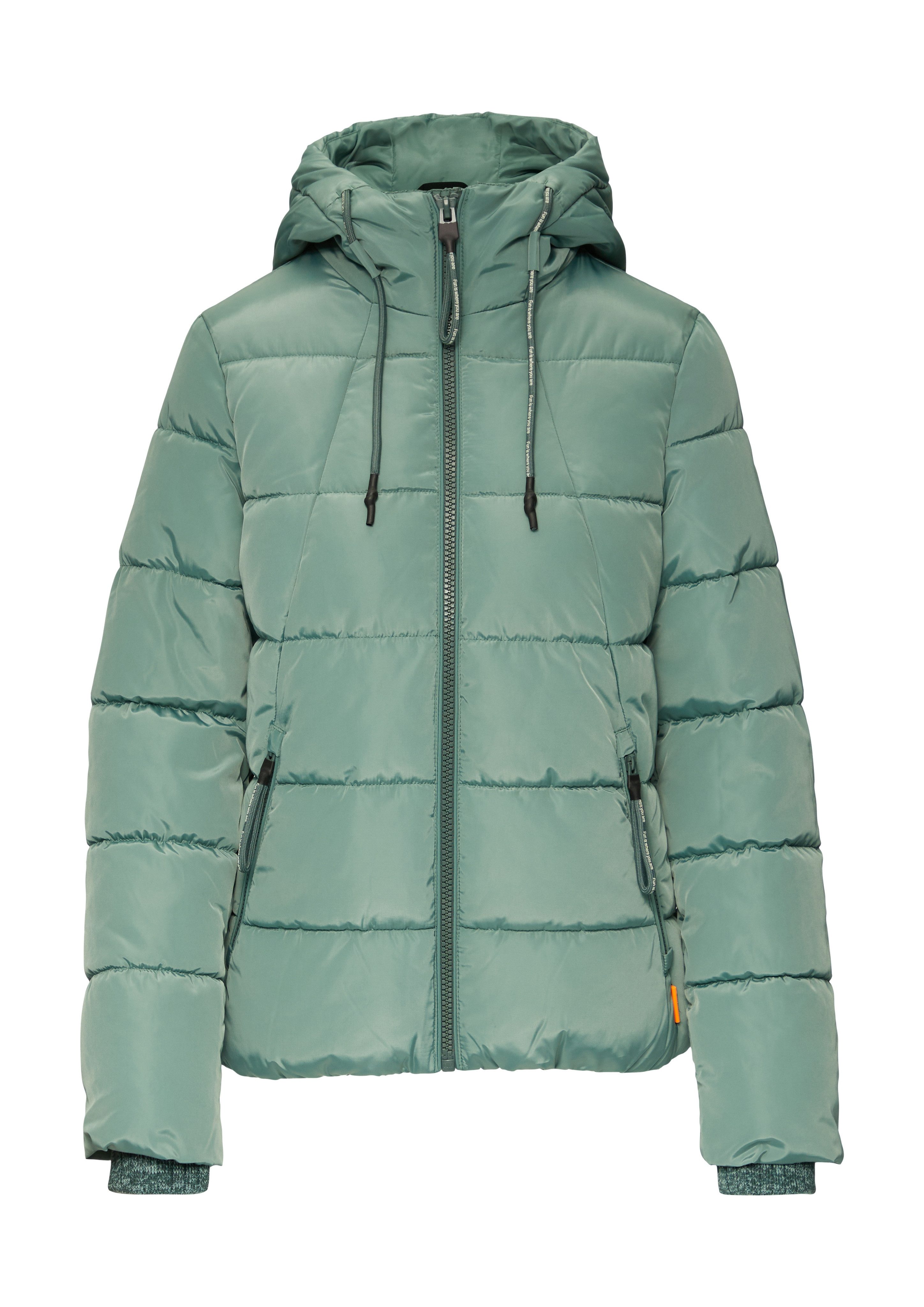 Q S designed by Gewatteerde jas met een capuchon