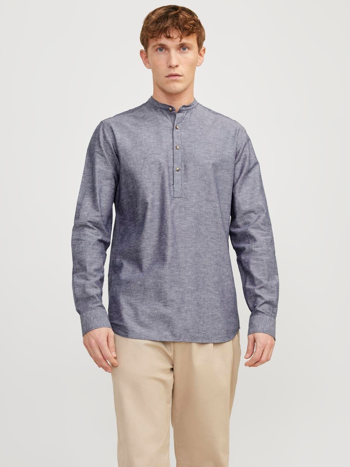 Jack & Jones Overhemd met lange mouwen JJESUMMER TUNIC LINEN BLEND SHIRT LS SN