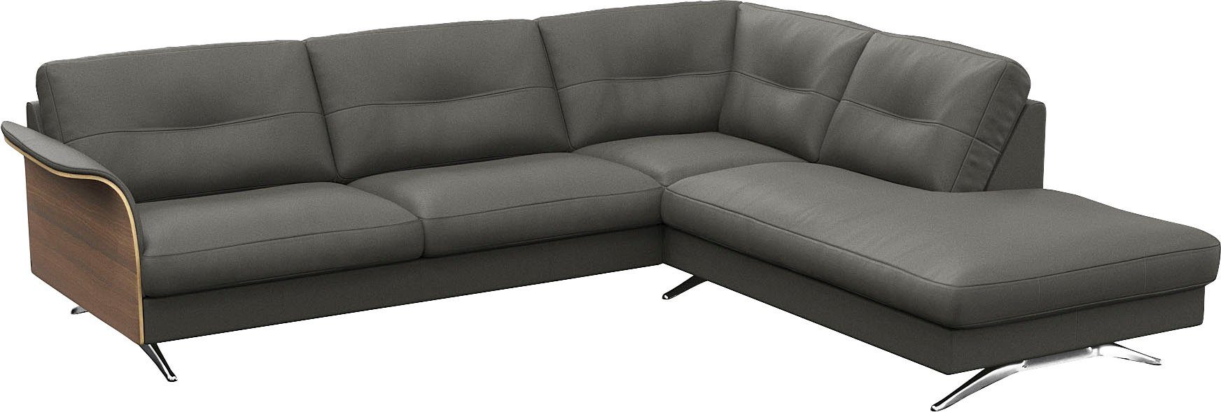 FLEXLUX Hoekbank Glow, super comfortabel door hoogwaardige zitconstructie met binnenvering, L-vorm
