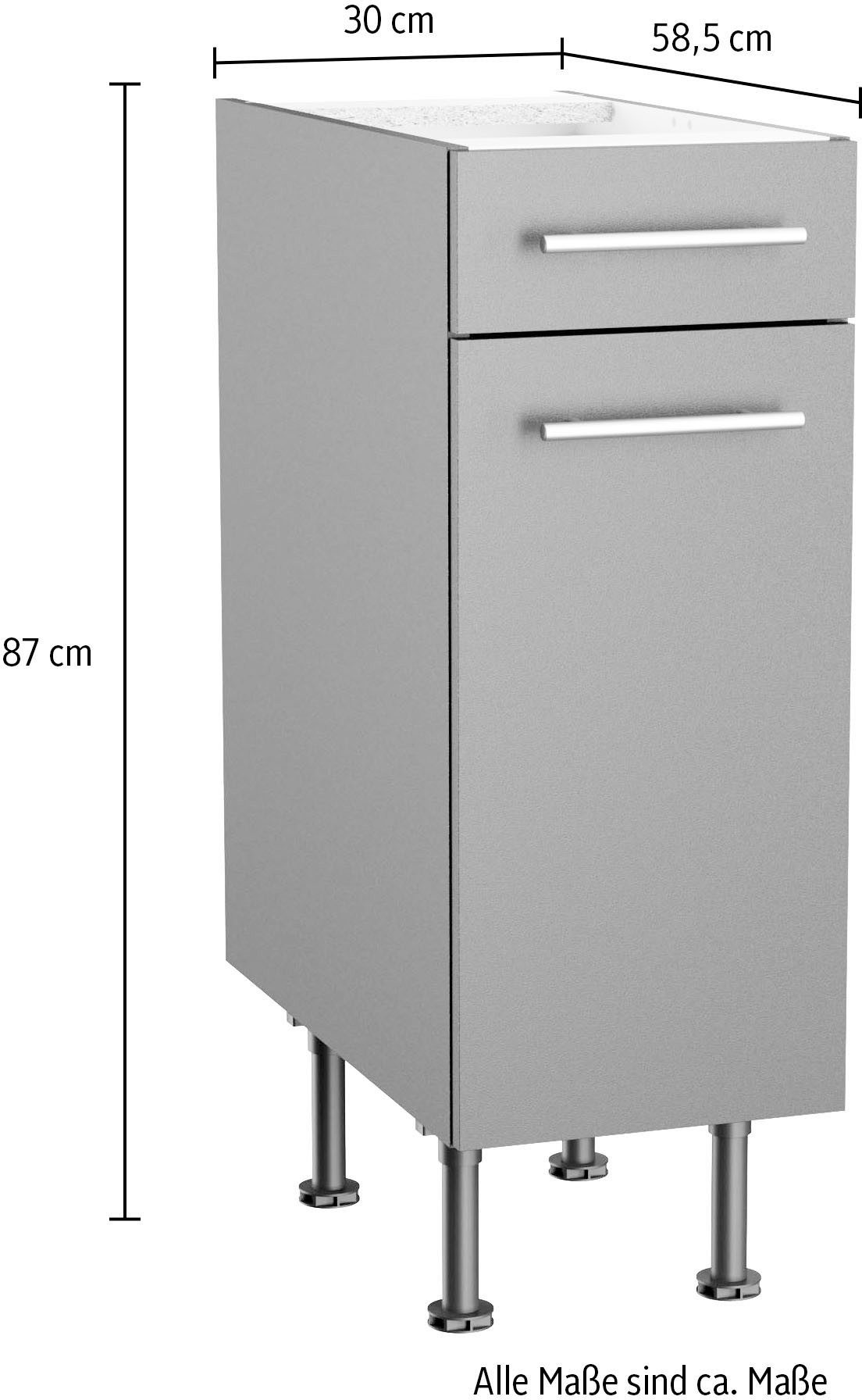 OPTIFIT Onderkast KS-Bern2 Breedte 30 cm, 1 deur, 1 lade, 1 legplank