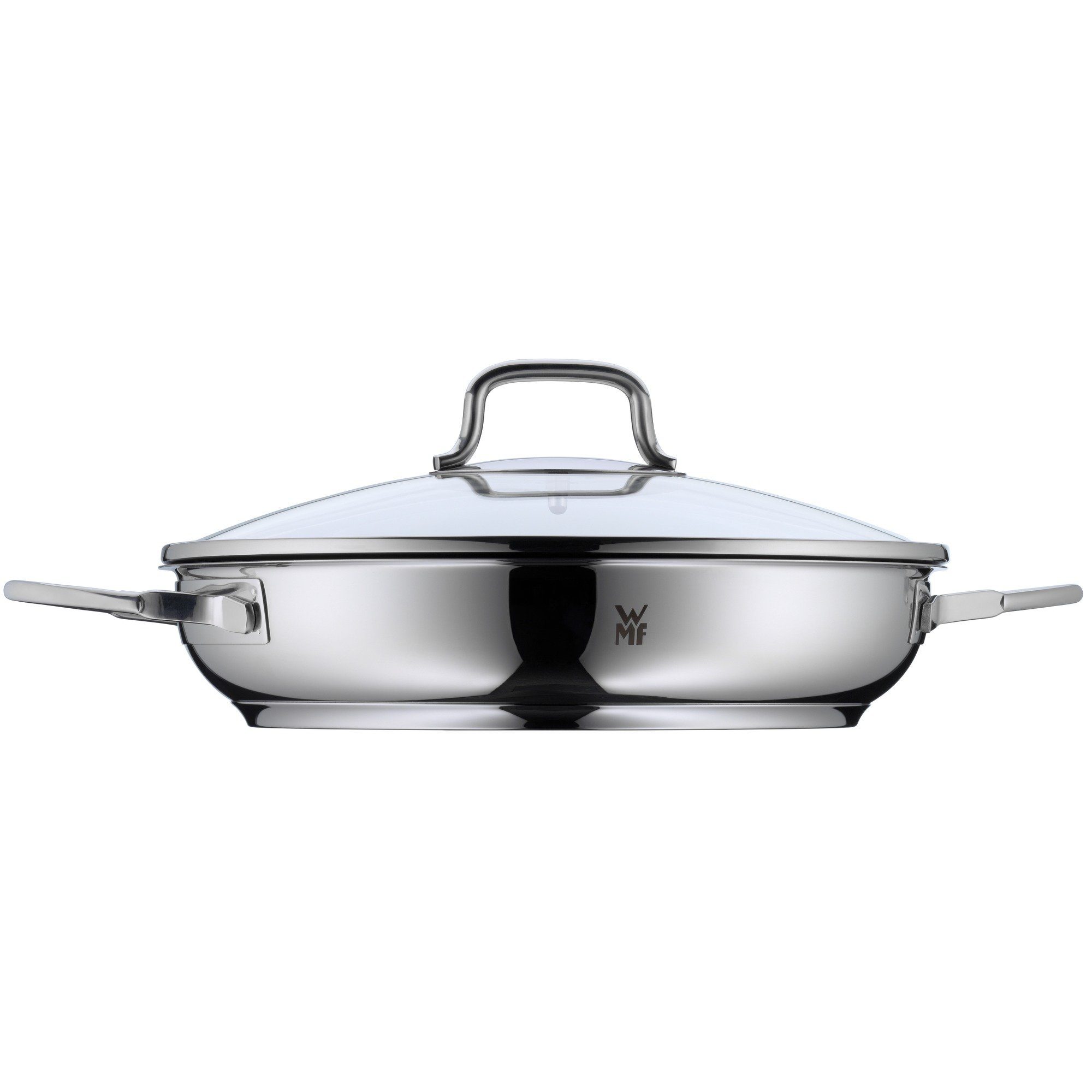 WMF Hapjespan Devil, serveerpan inductie 26 cm Keramische coating, pan ovenbestendig tot 250 graden, geschikt voor alle soorten fornuizen (set, 2-delig)