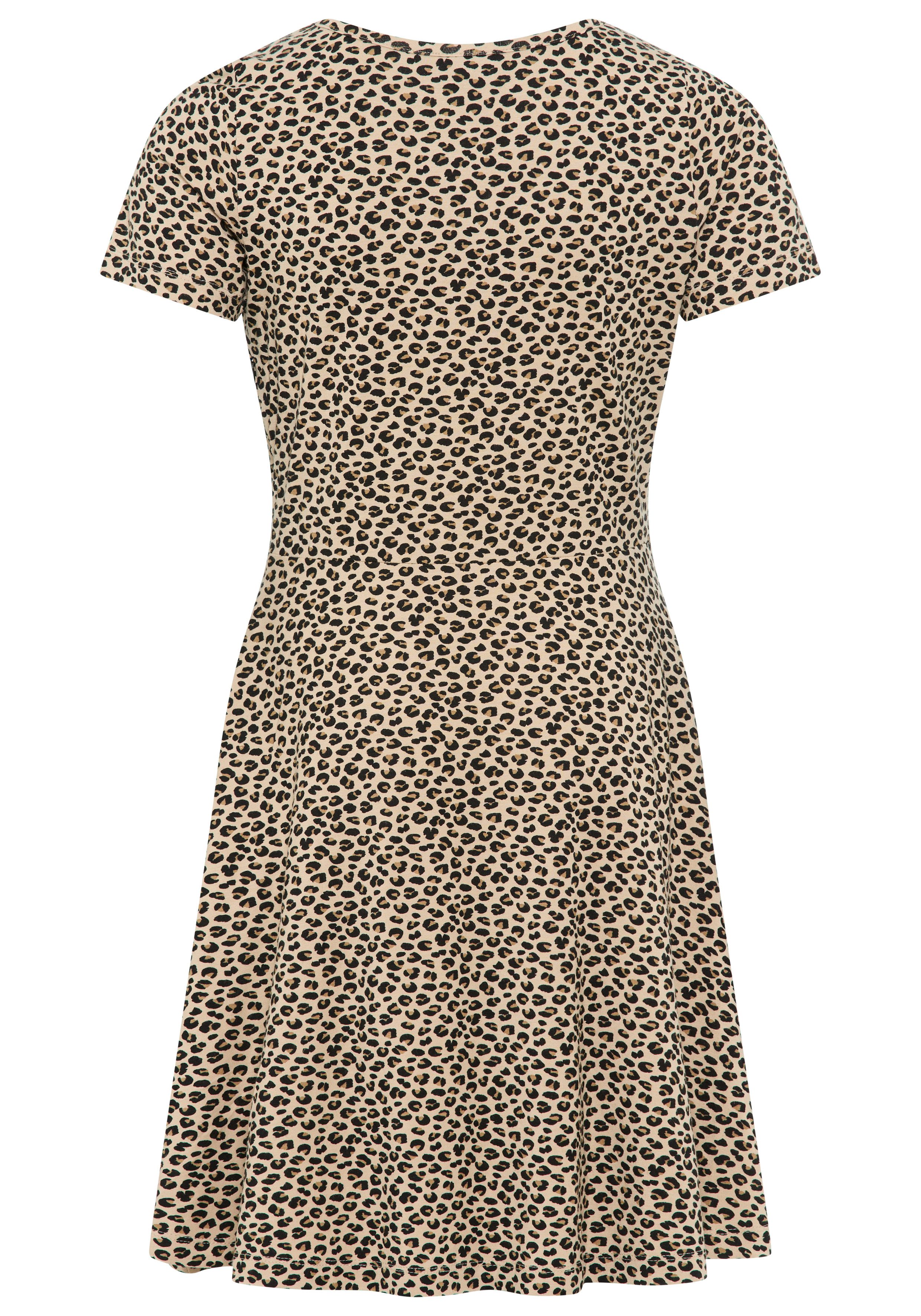 KIDSWORLD Jerseyjurk Shirtjurk in leo-patroon