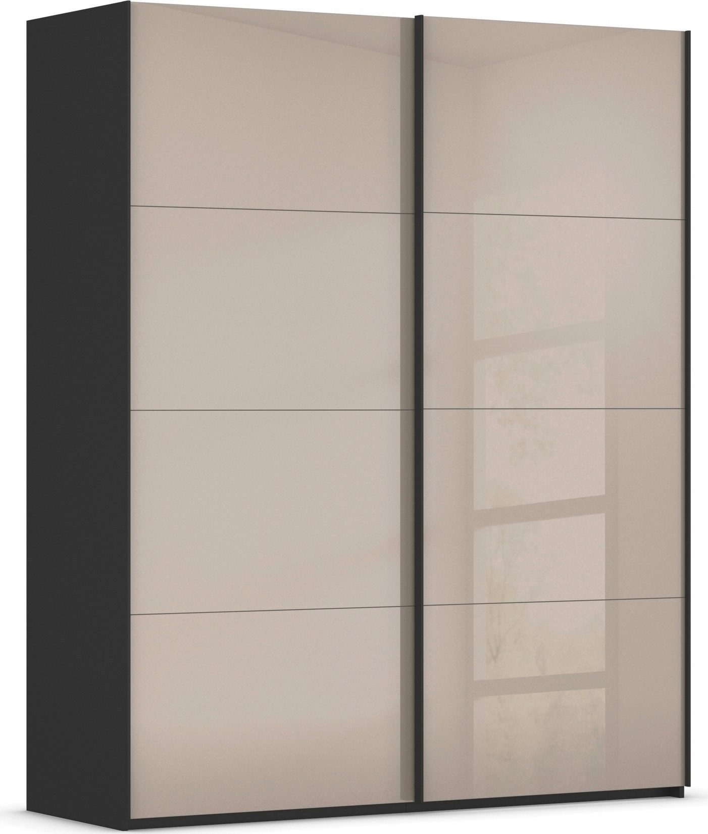 rauch Schuifdeurkast Kledingkast Kast Garderobe Slaapkamerkast SCALE-FYRA edel vierdelige deuren met glas-front veel kleuren made in germany