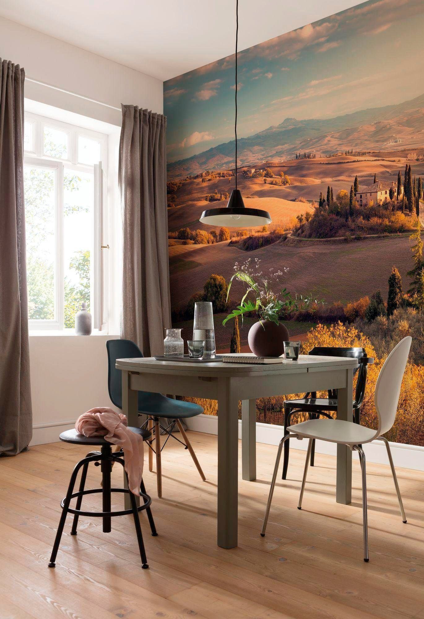 Komar Vliesbehang Digitale print vlies - Toskanagold - Afmeting 400 x 250 cm (1 stuk)