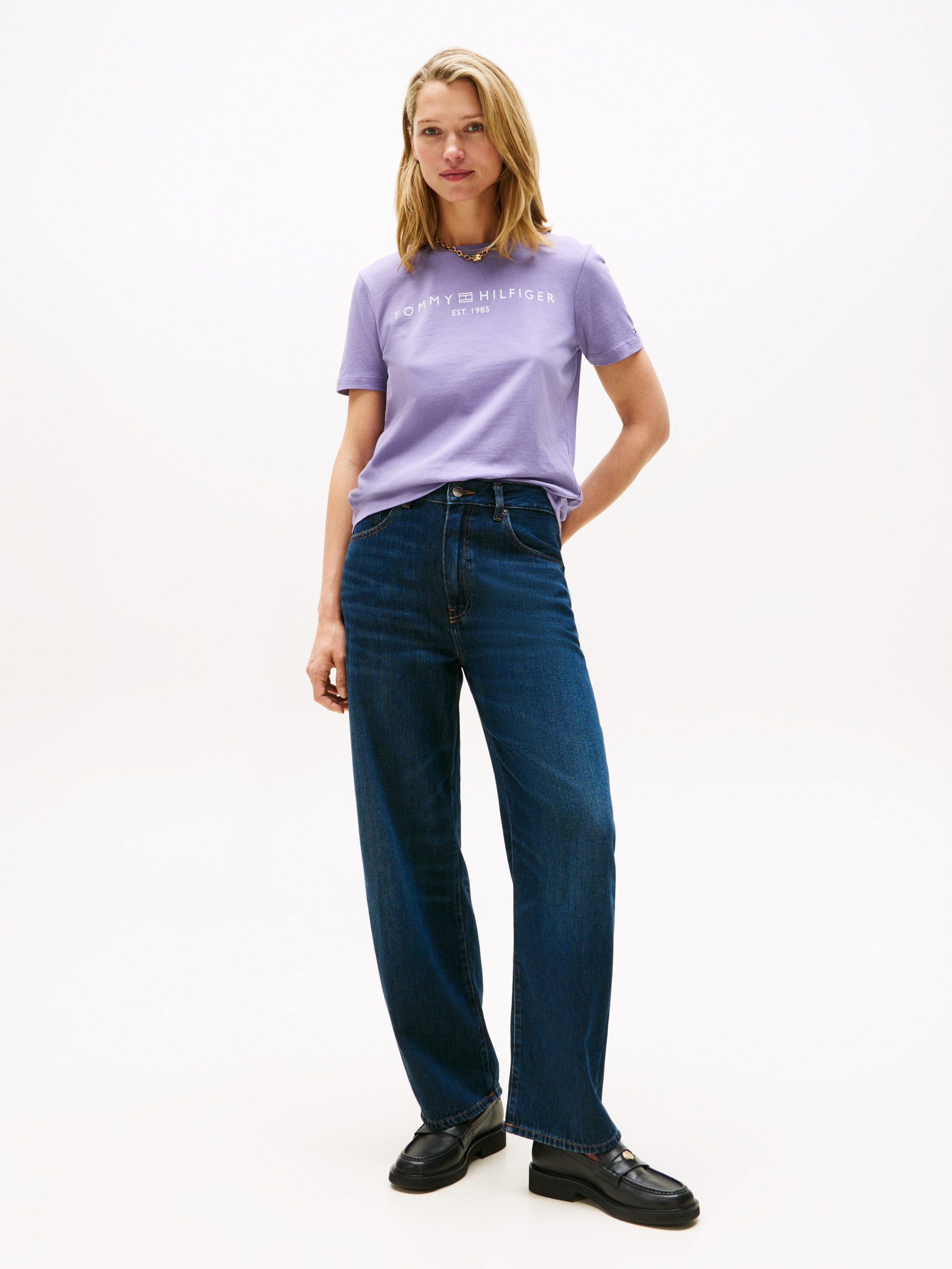 Tommy Hilfiger T-shirt REG CORP LOGO C-NK met logo en borduursel