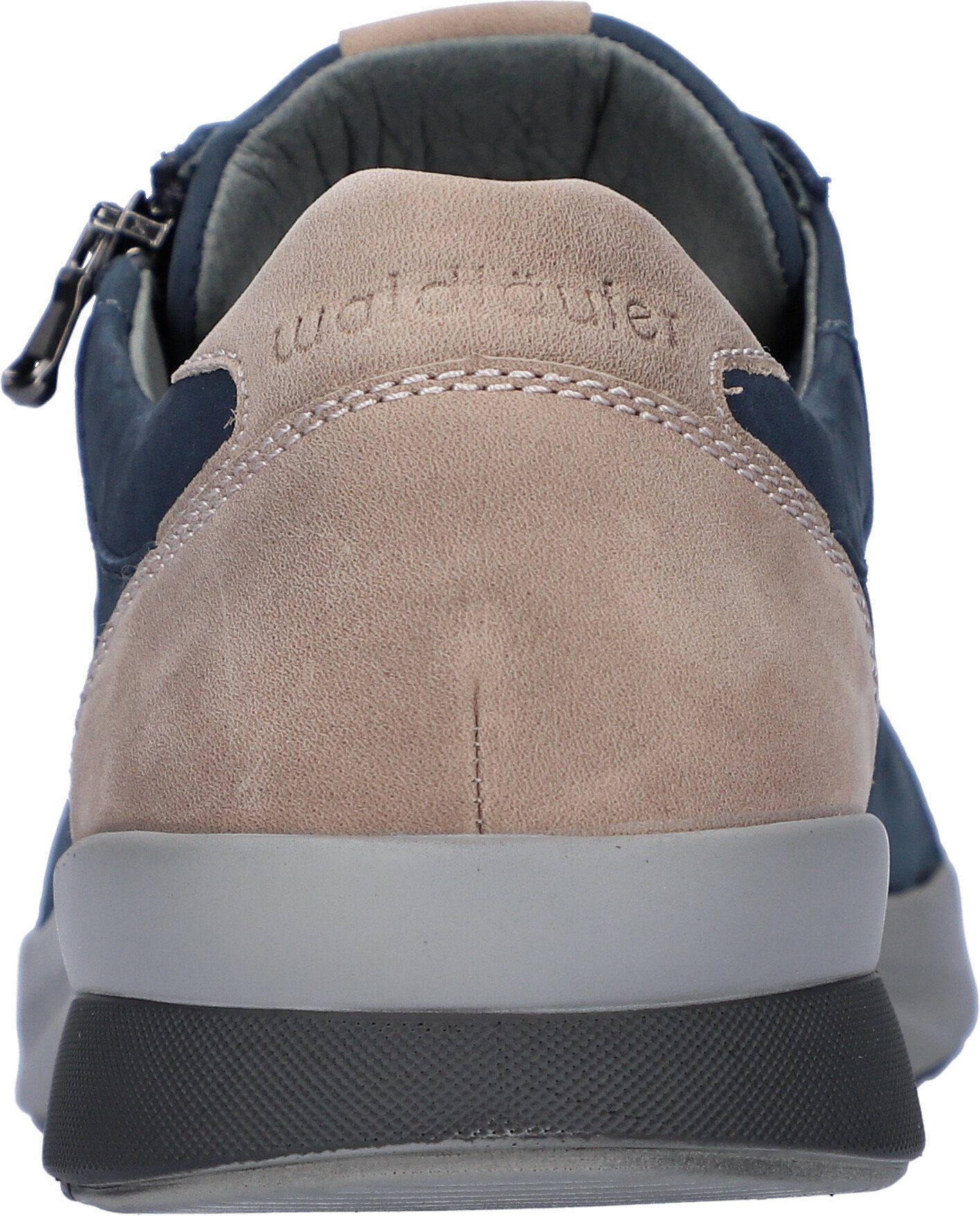 Waldläufer Sneakers K-Fabian met rits, h-breedte, vrijetijdsschoen, lage schoen, veterschoen