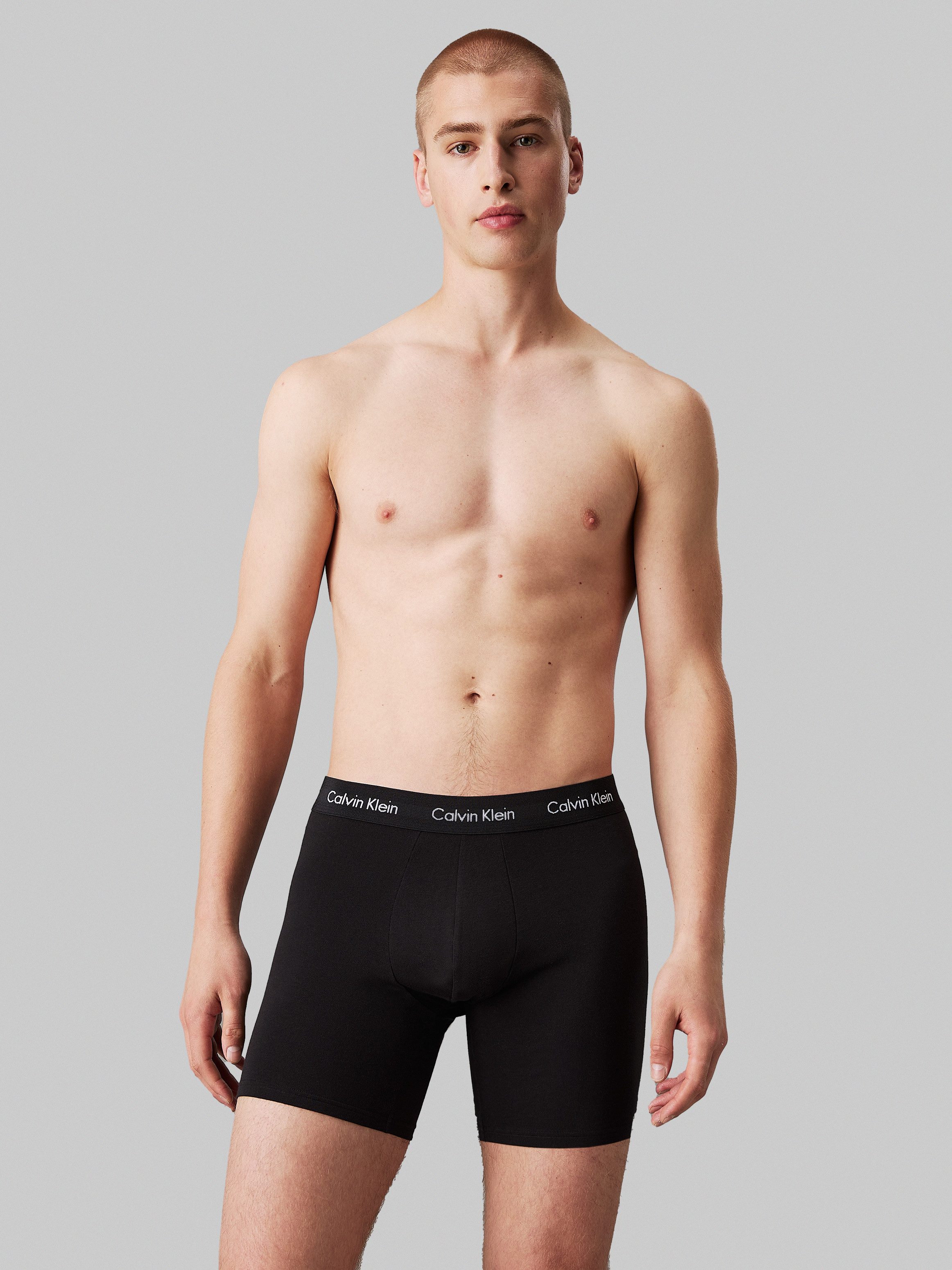 Calvin Klein Boxershort CK lange boxer met langere pijpen (set 3 stuks)