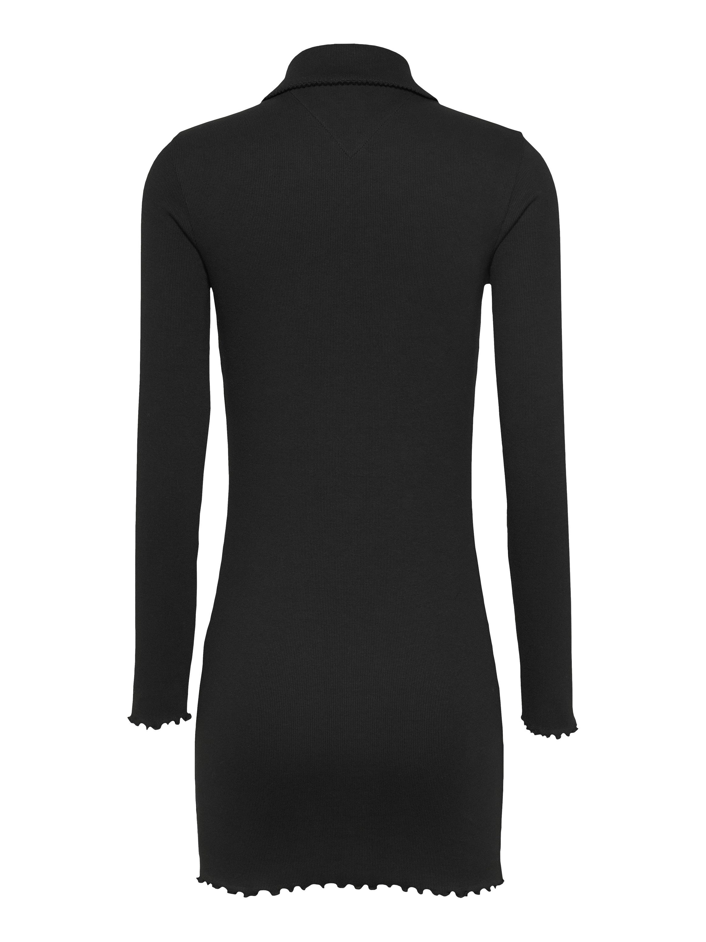 TOMMY JEANS Polojurk TJW LS SCALLOP RIB POLO DRESS