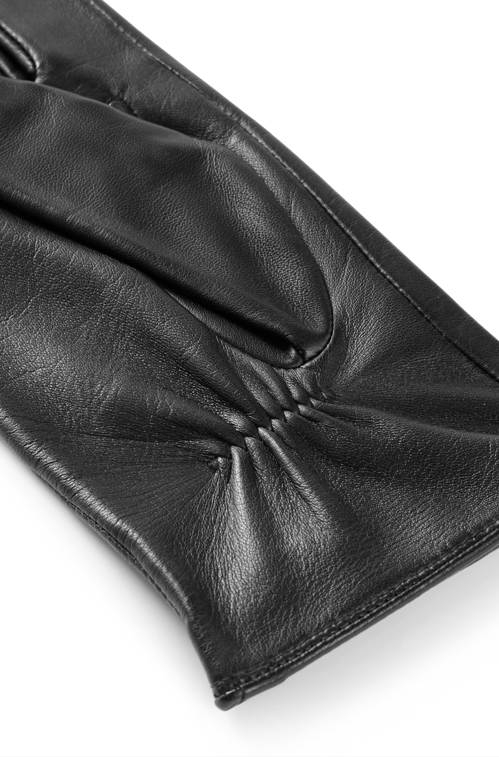 Boss Leren handschoenen Gueen-ME met touch tech vingertoppen
