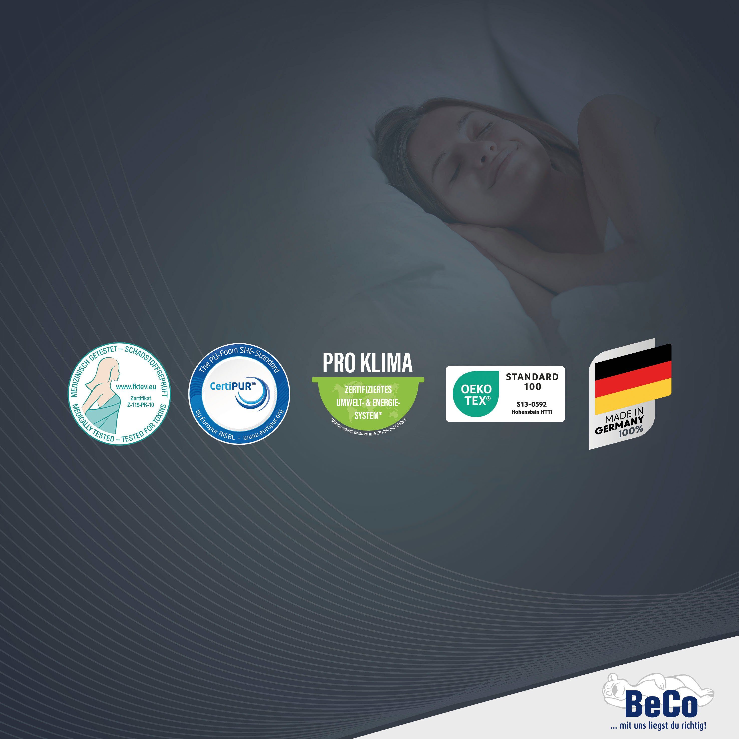 Beco Comfortschuimmatras Matras Selection MF, matras in 90x200 cm en andere maten hoogte 14 cm
