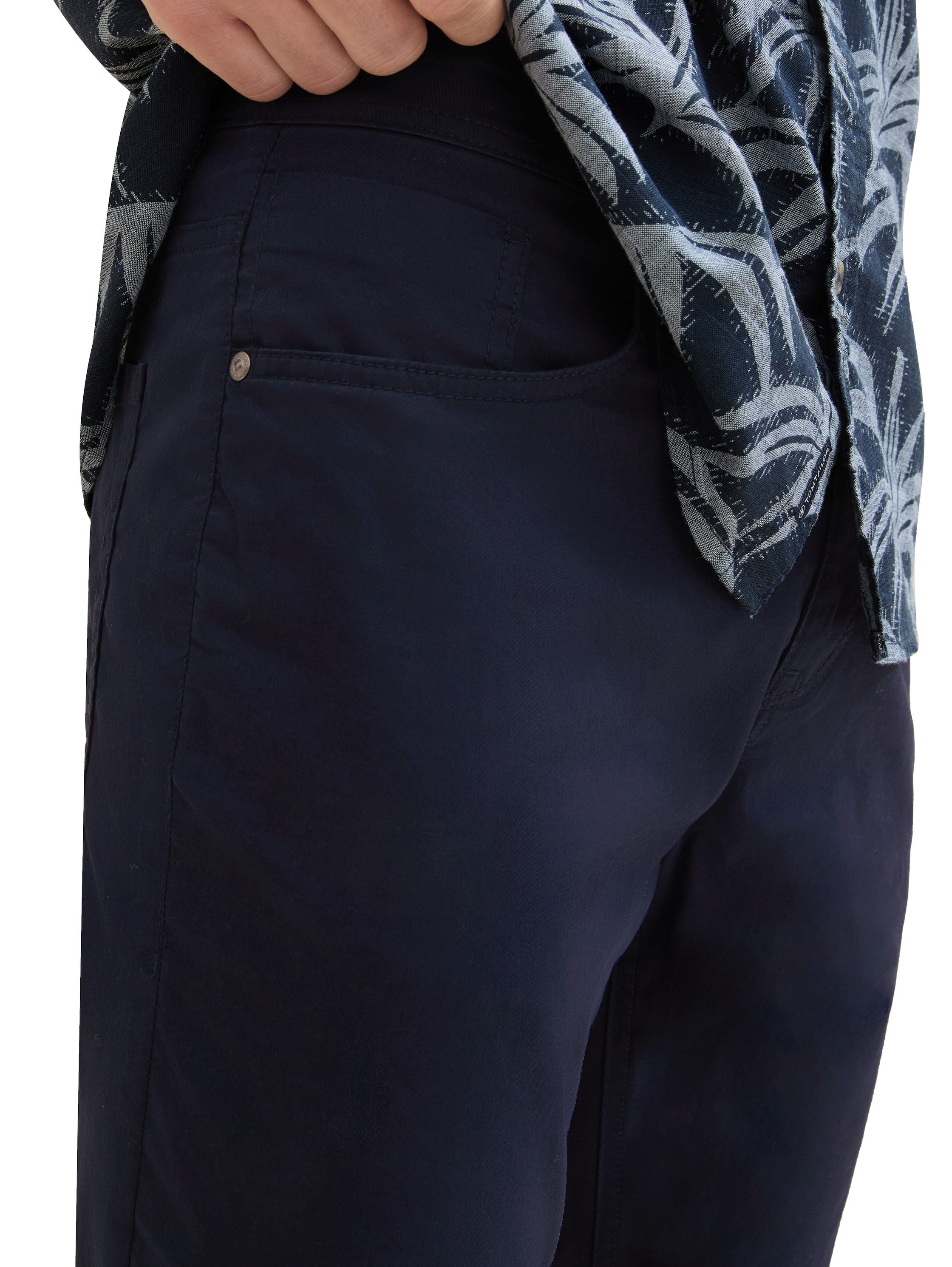 Tom Tailor Five-pocketsbroek met merk-badge op de achterkant