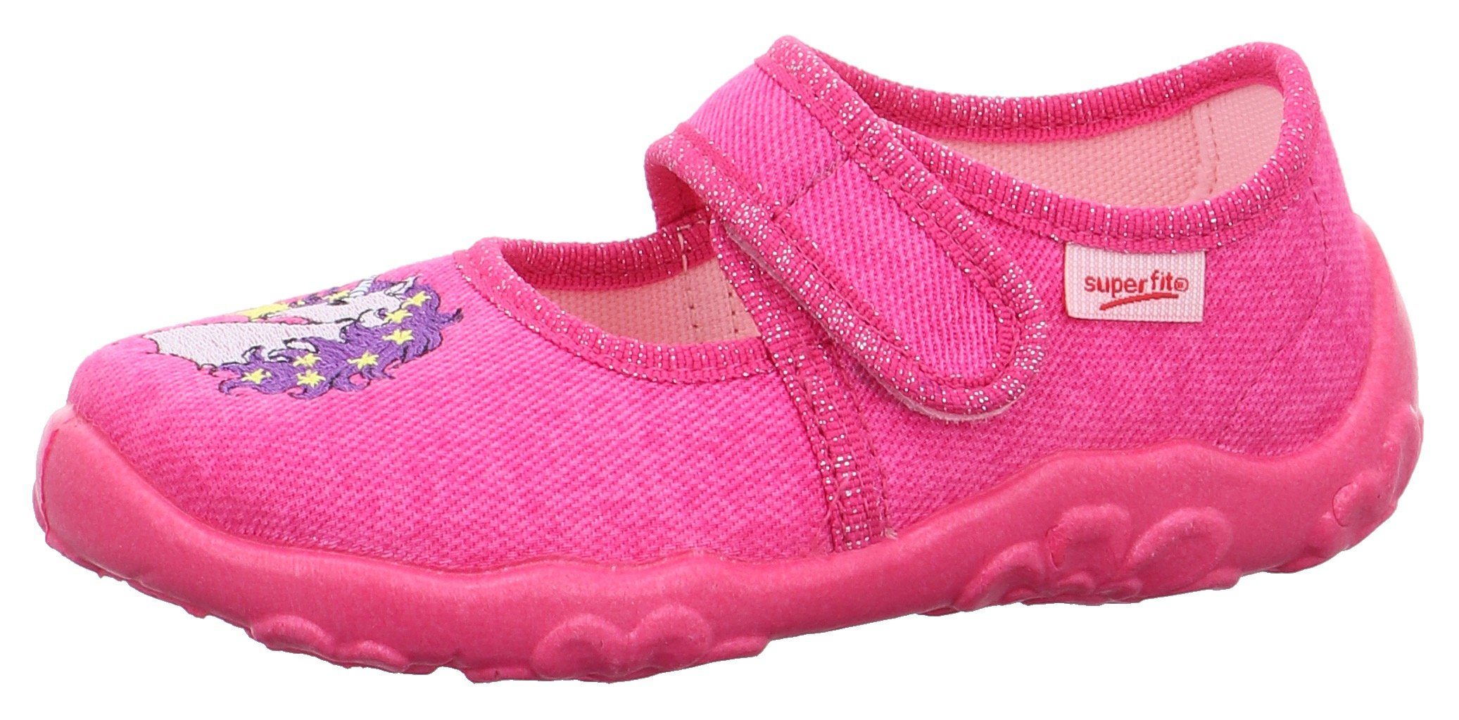 Superfit Pantoffels BONNY WMS: middel , kleuterschoen met eenhoorn-print, maat sjabloon te...