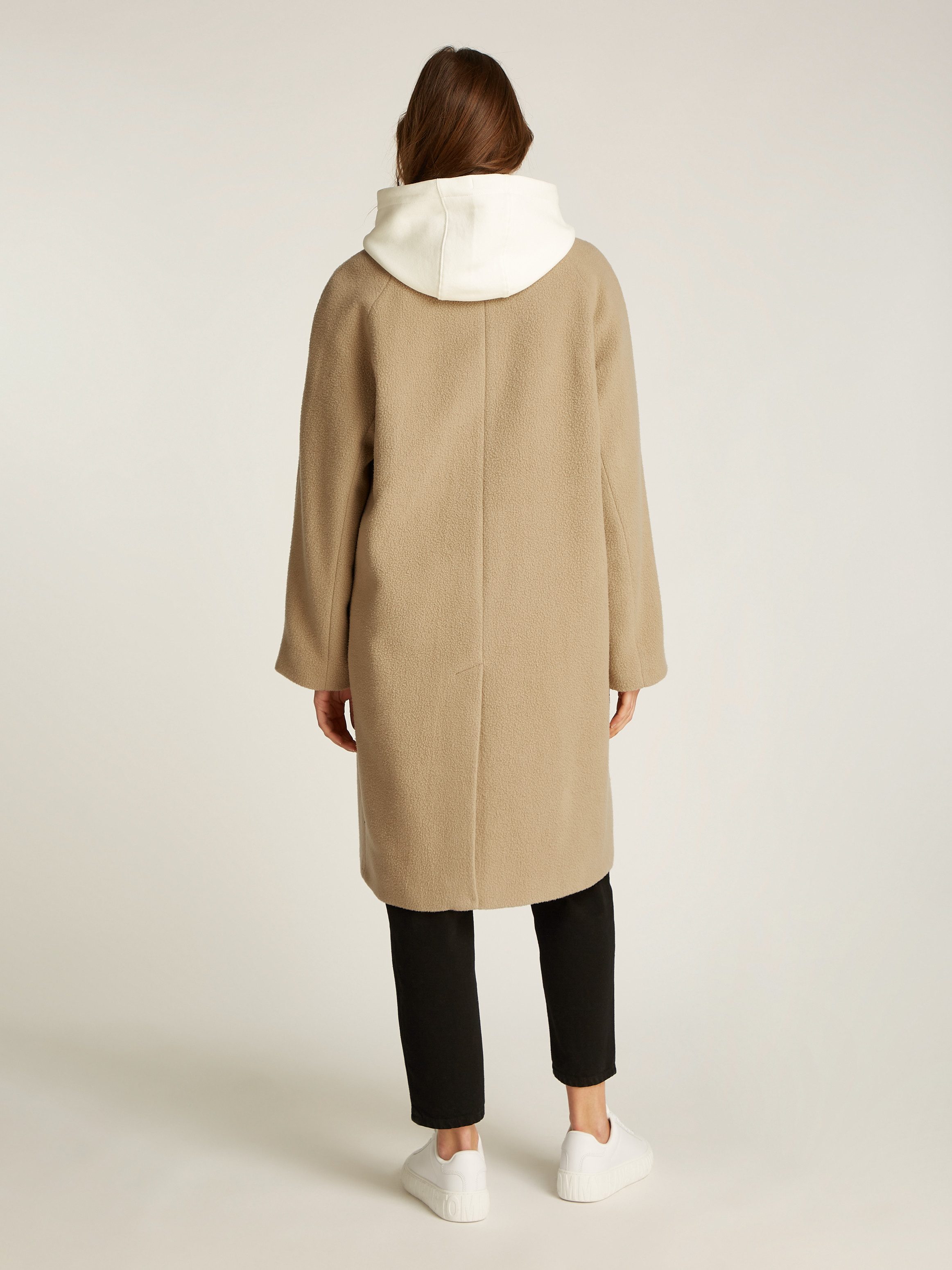 TOMMY JEANS Korte jas TJW WOOL COAT met wolaandeel