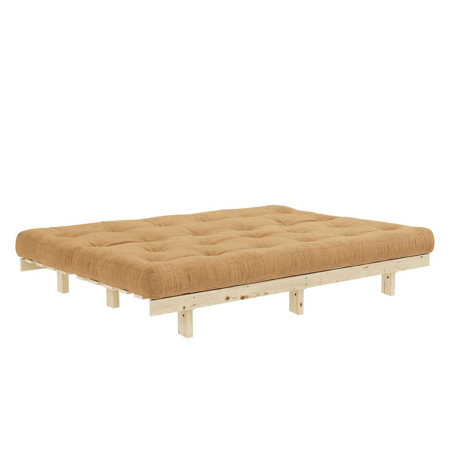 Karup Slaapbank Lean 200 slaapbank, logeerbed, bank met futonmatras Inclusief futonmatras, ligoppervlak 130x200 cm, FSC® gecertificeerd grenen (2 stuks)