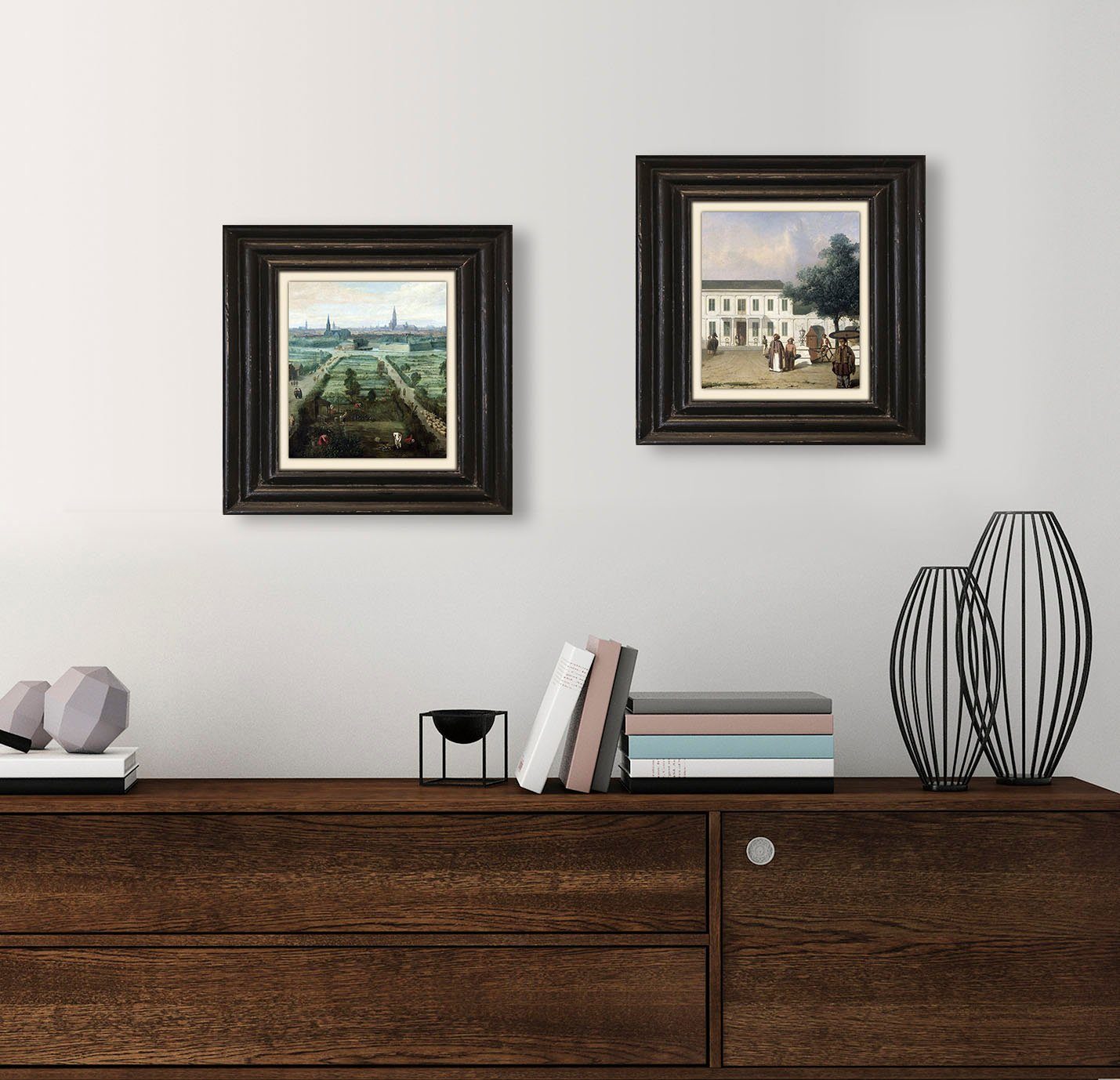 queence Artprint op linnen Velden Premium canvasstof, handgemaakt in Duitsland, 40x40cm