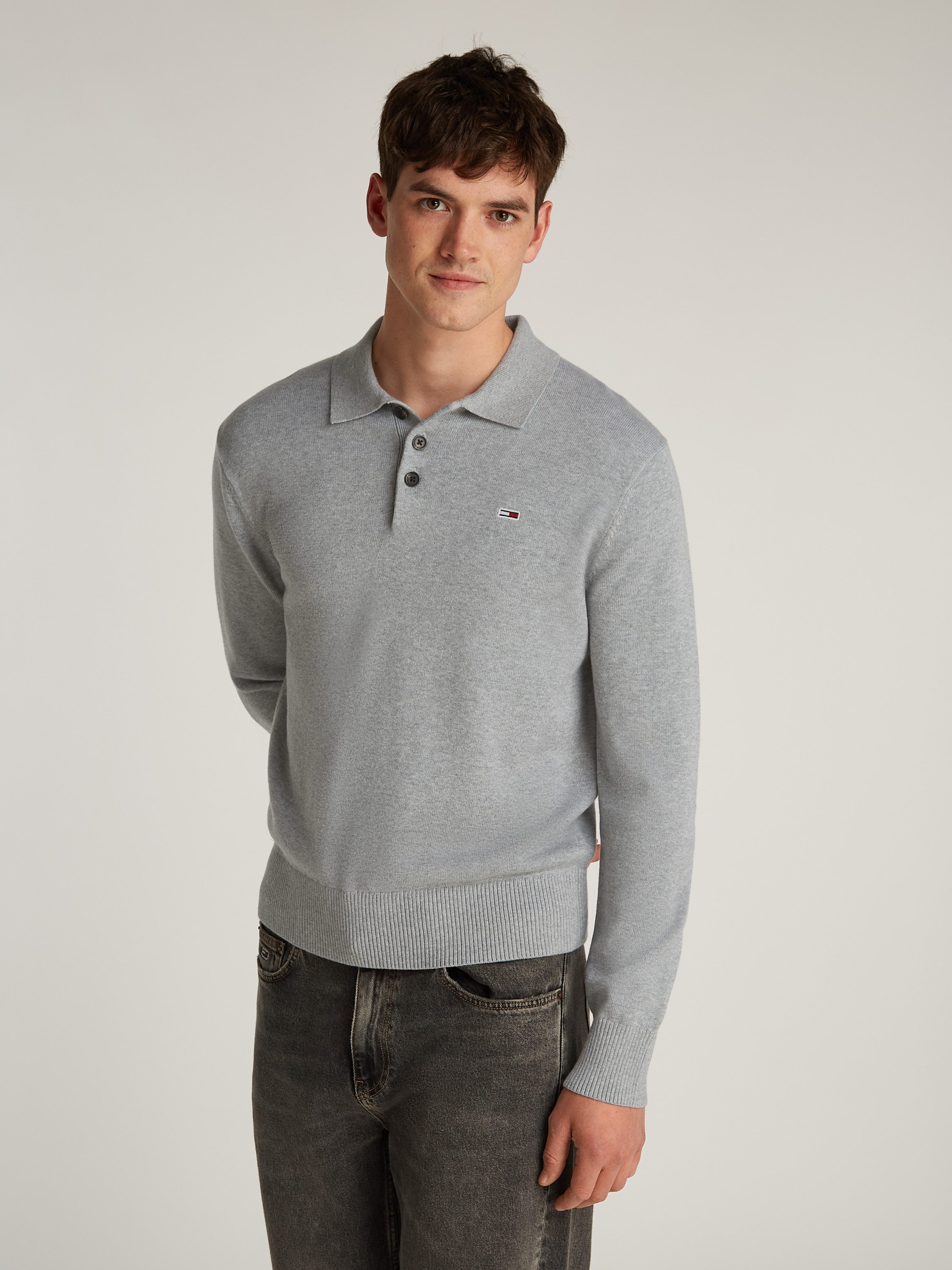 TOMMY JEANS Trui met polokraag TJM SLIM ESSENTIAL POLO SWEATER