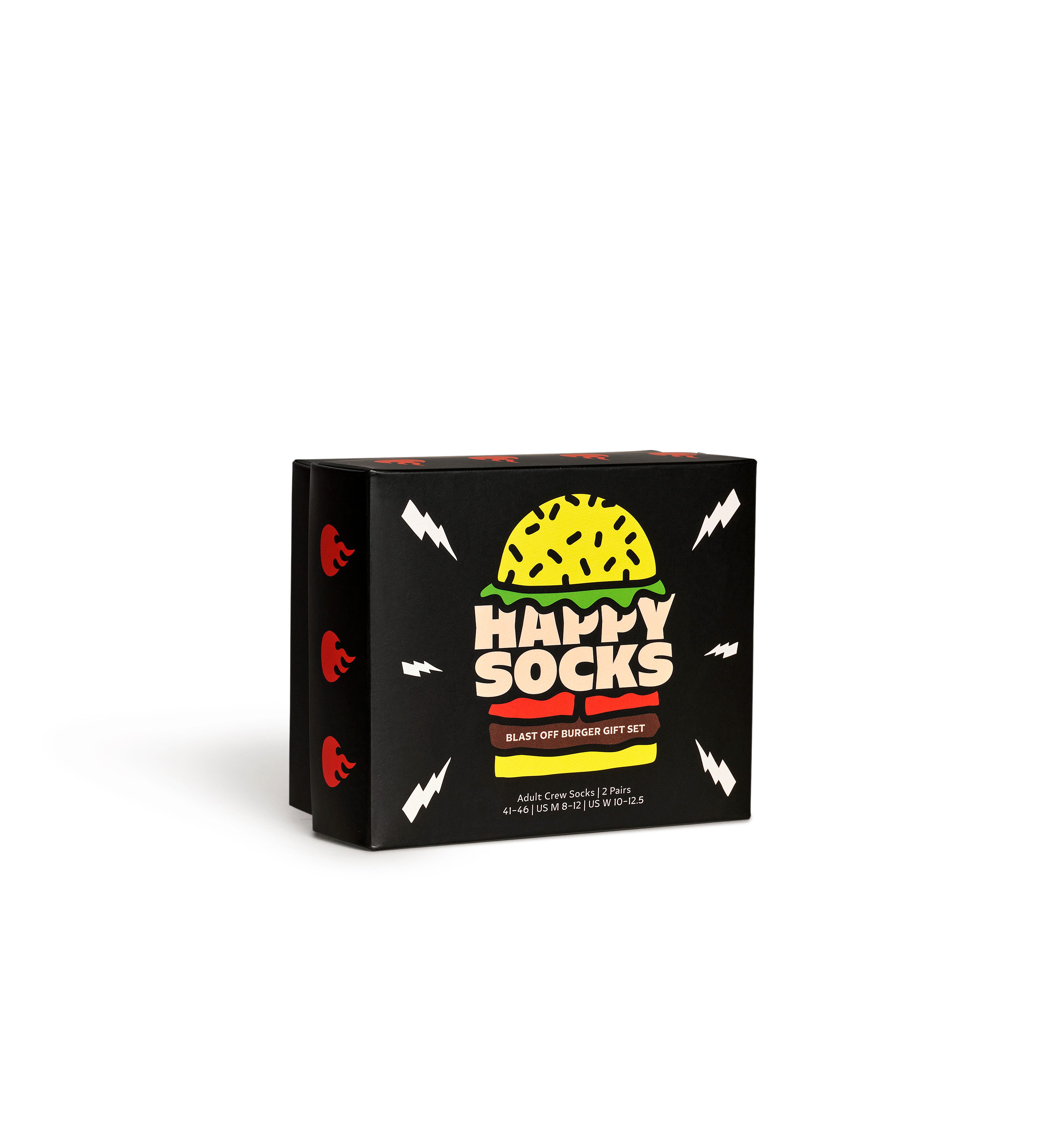 Happy Socks Lange sokken met cool hamburger motief (Set van 2)