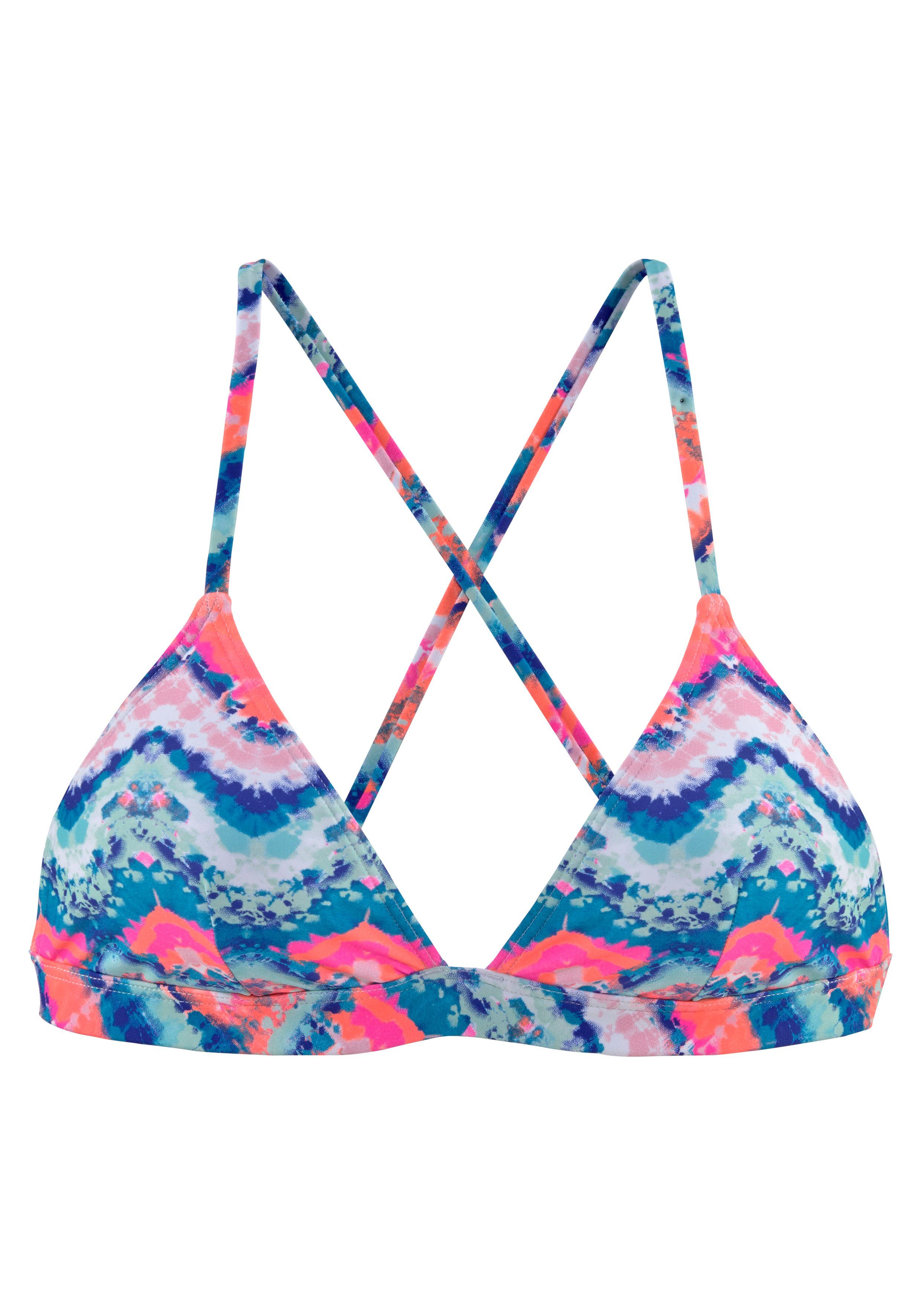 Venice Beach Triangel-bikinitop Face met zomerse print