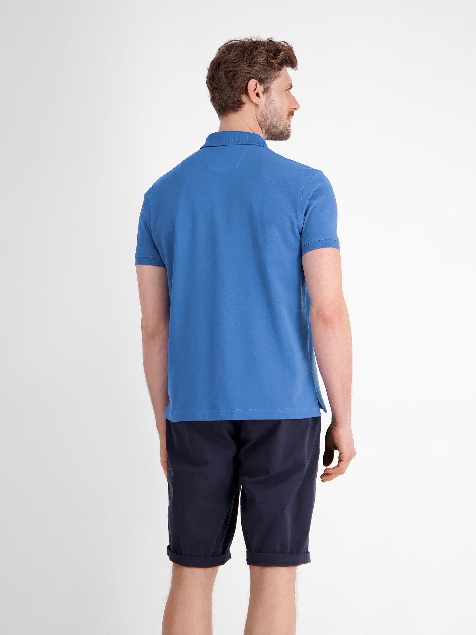 Lerros Shirt met korte mouwen met logoborduursel op borsthoogte