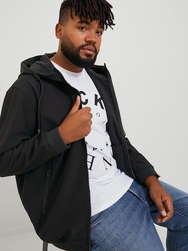 Jack & Jones PlusSize Softshell-jack JJEBASIC SOFTSHELL HOOD NOOS PLS