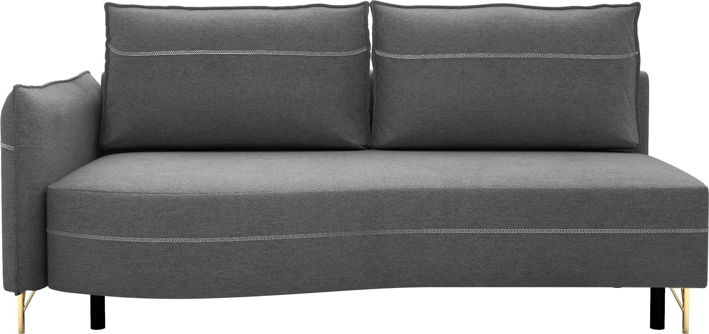 exxpo - sofa fashion Loungebank Met mooie contrastnaad, solitairmeubel, comfortabel, smalle armleuning