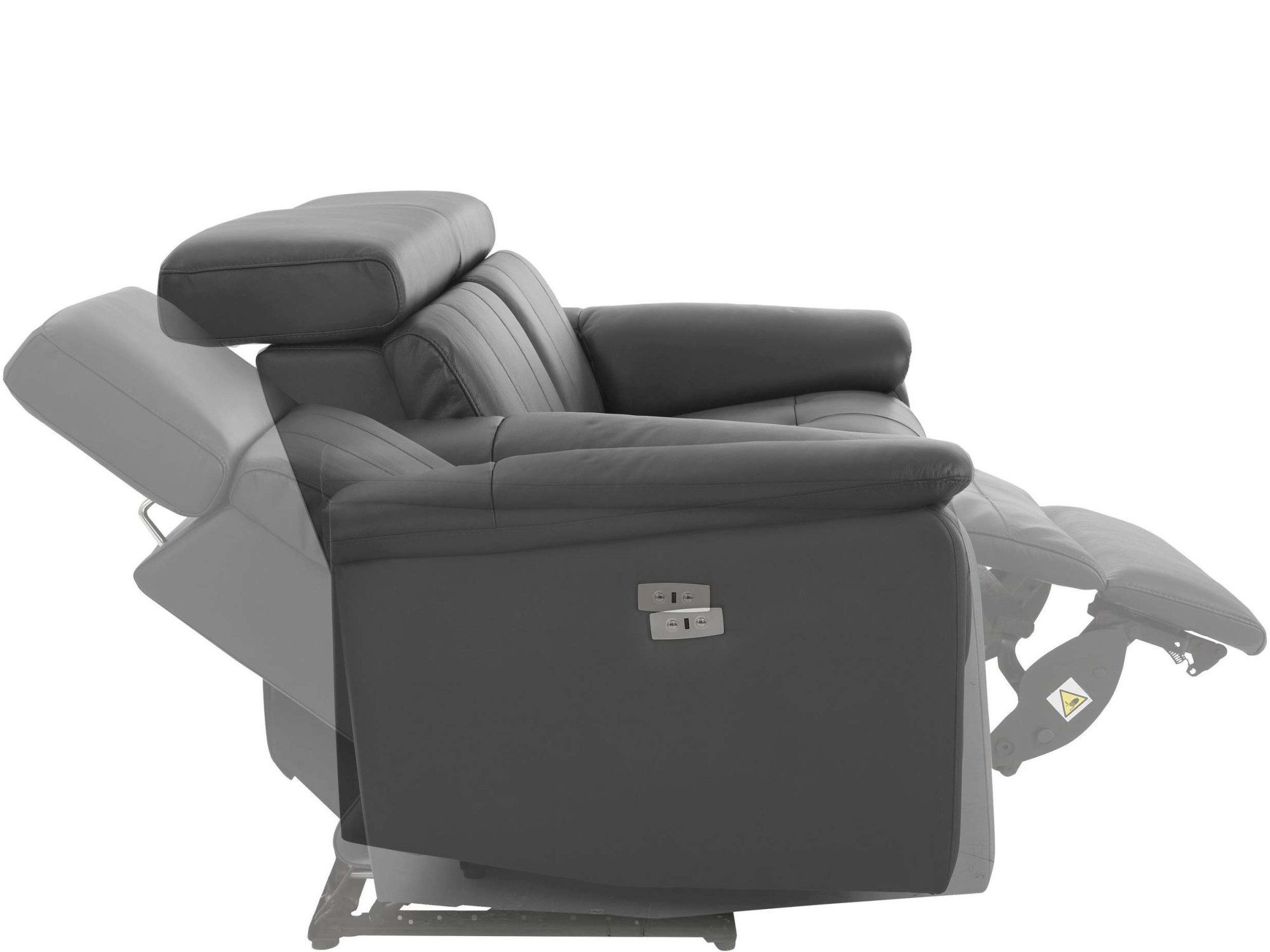 Home affaire 2-zitsbank Binado met handmatige of elektrische relaxfunctie met usb-aansluiting