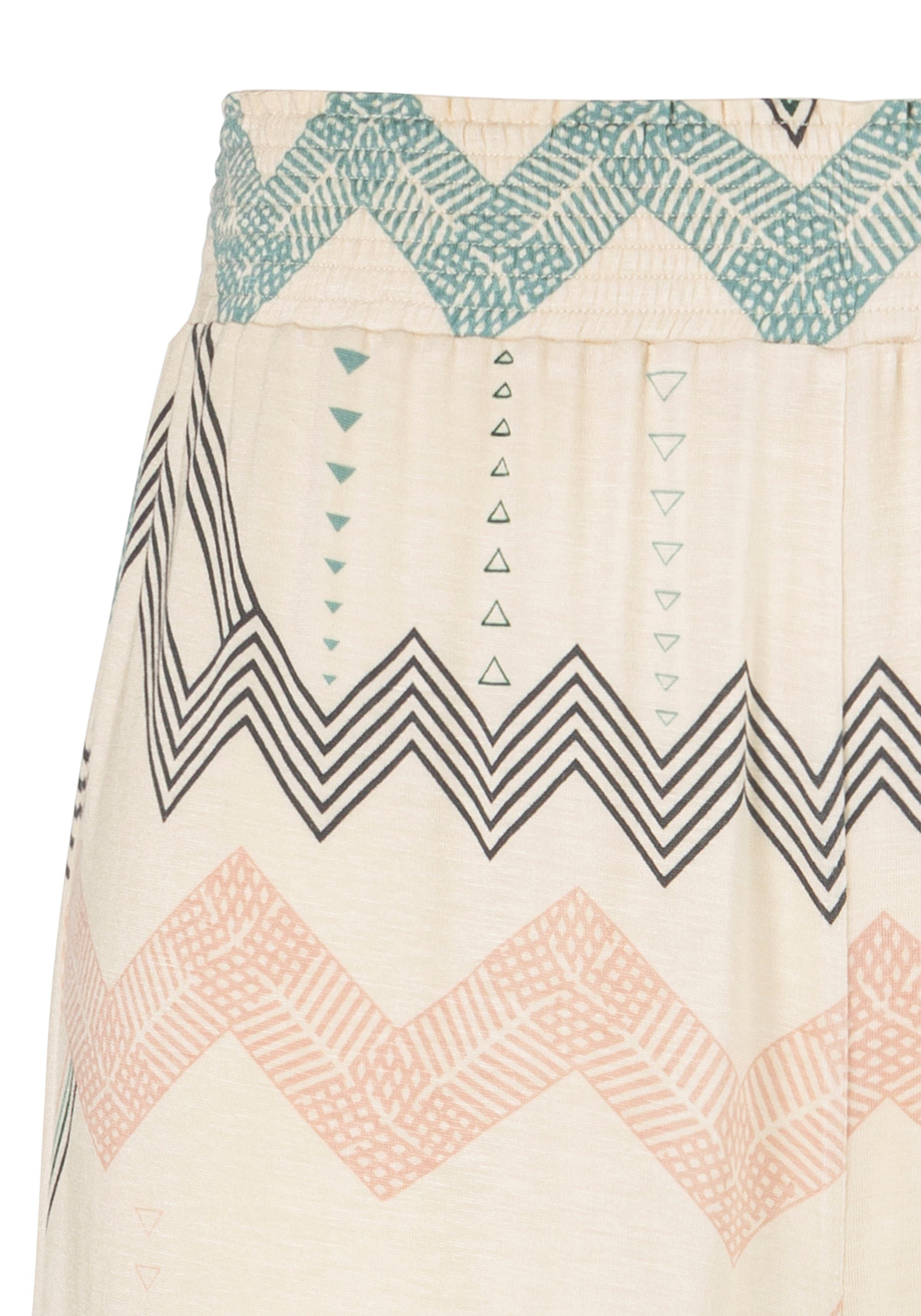 Lascana Pyjamabroek met grafisch zigzagmotief