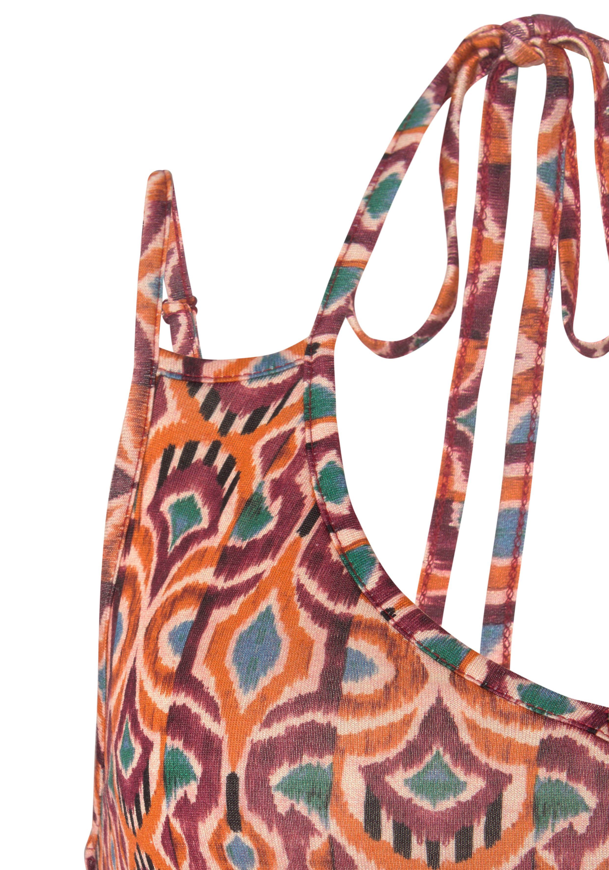 Lascana Maxi-jurk met etnische print en verstelbare bandjes, zomerjurk, strandjurk