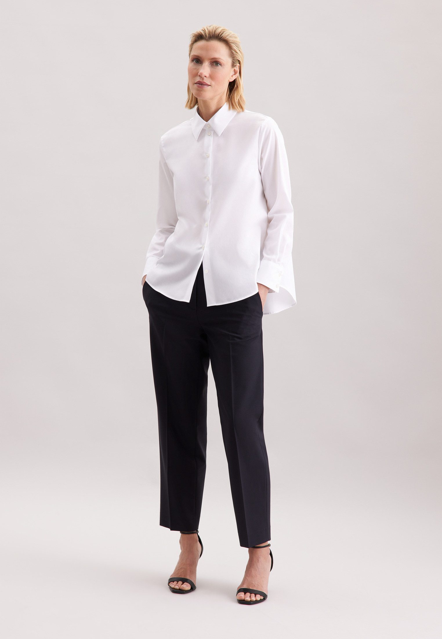 seidensticker Overhemdblouse 1/1 kraag uni