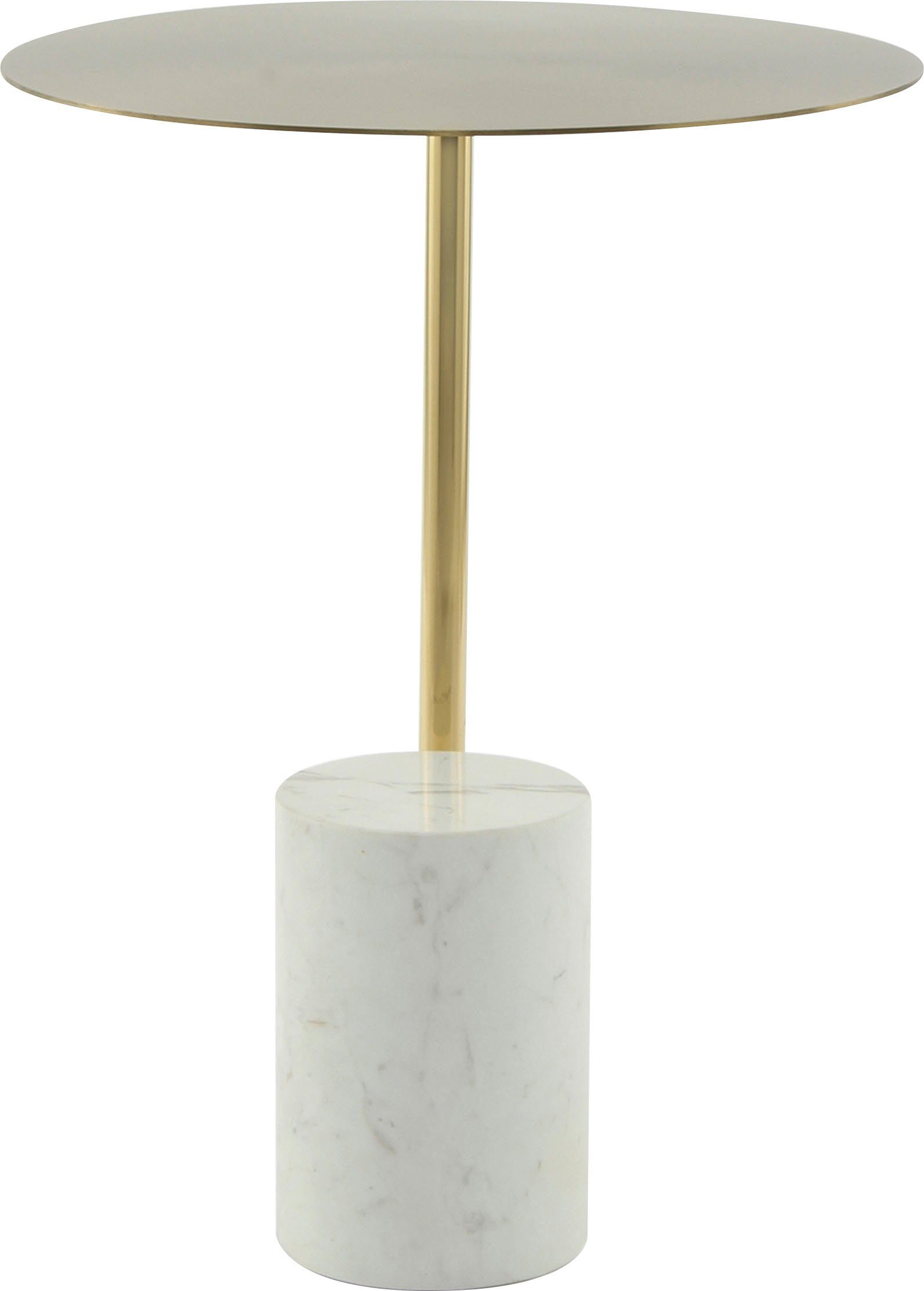 Kayoom Bijzettafel Rocio, opvallend design, stabiele marmeren sokkel opvallend frame, stabiele marmeren voet, gemarmerde glazen plaat (1 stuk)