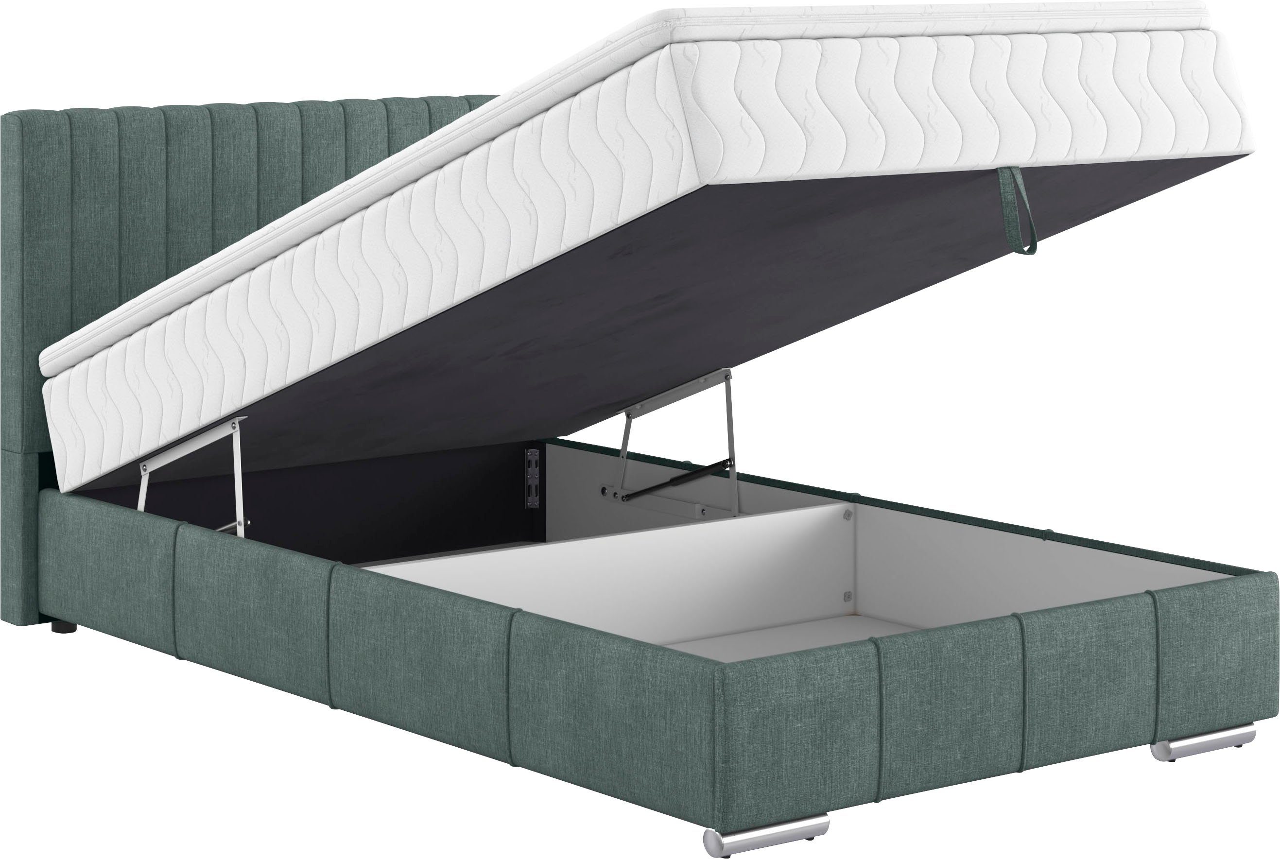 INOSIGN Boxspring Thor met bedbodem, incl. matras, topverkoper Topmatras en sierkussen, in verschillende hardheden beschikbaar