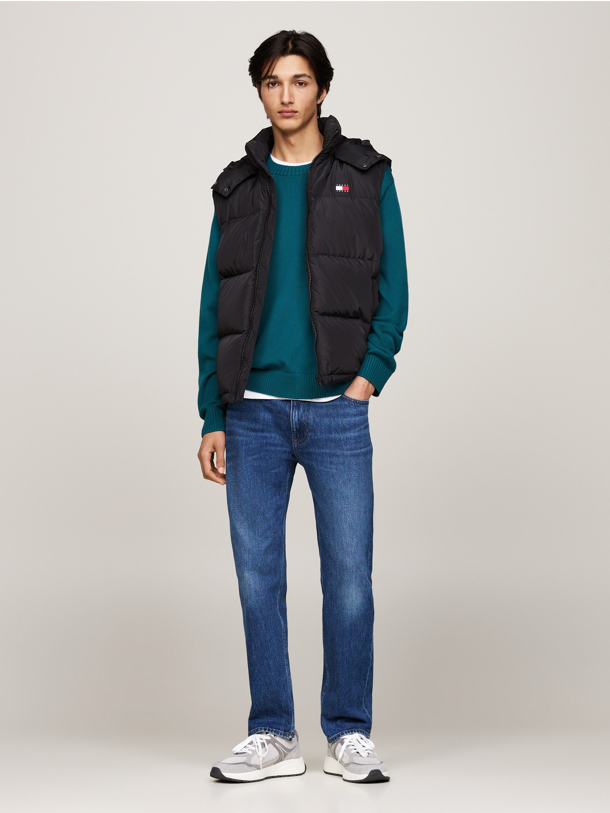 TOMMY JEANS Bodywarmer TJM ALASKA VEST Afneembare capuchon met trekkoord