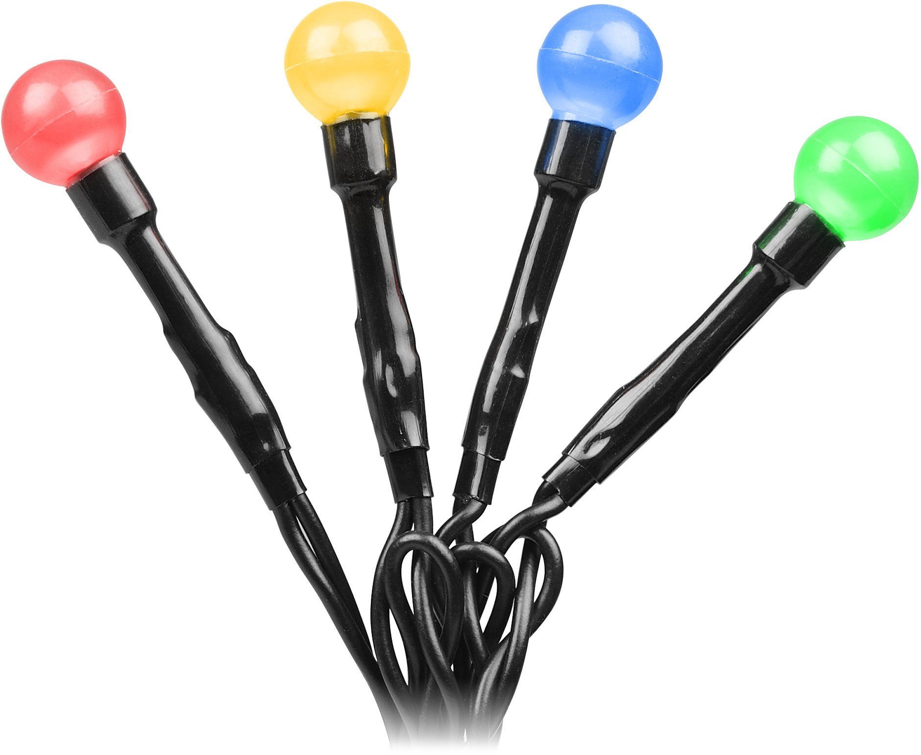KONSTSMIDE Led-lichtsnoer Led bollichtketting, ronde dioden, 80 gekleurde dioden (1 stuk)