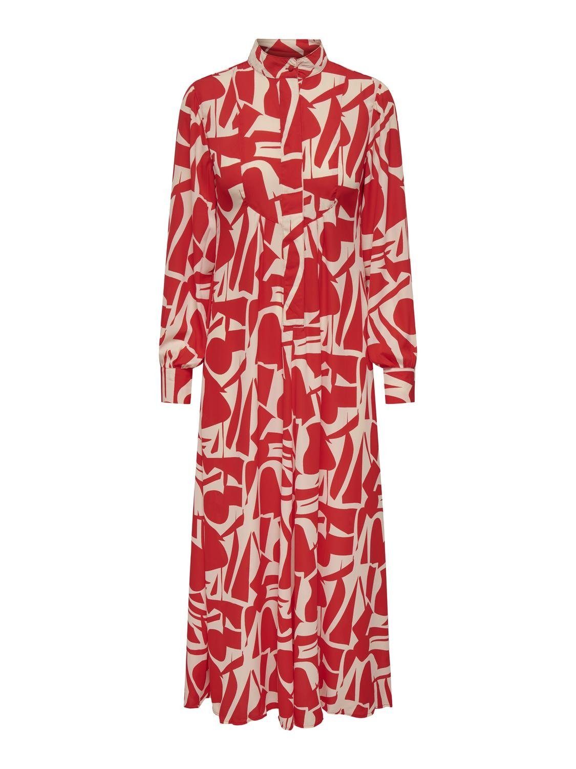 Only Maxi-jurk ONLHELENA LIFE L/S MAXI DRESS PTM