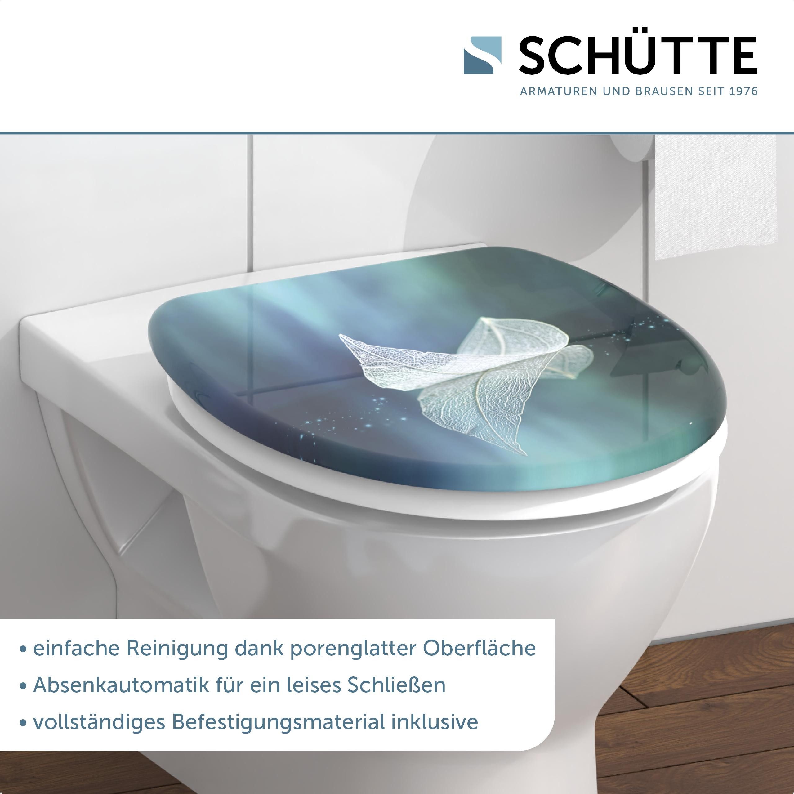 Schütte Toiletzitting Fallen Leaf Duroplast, met soft-closemechanisme