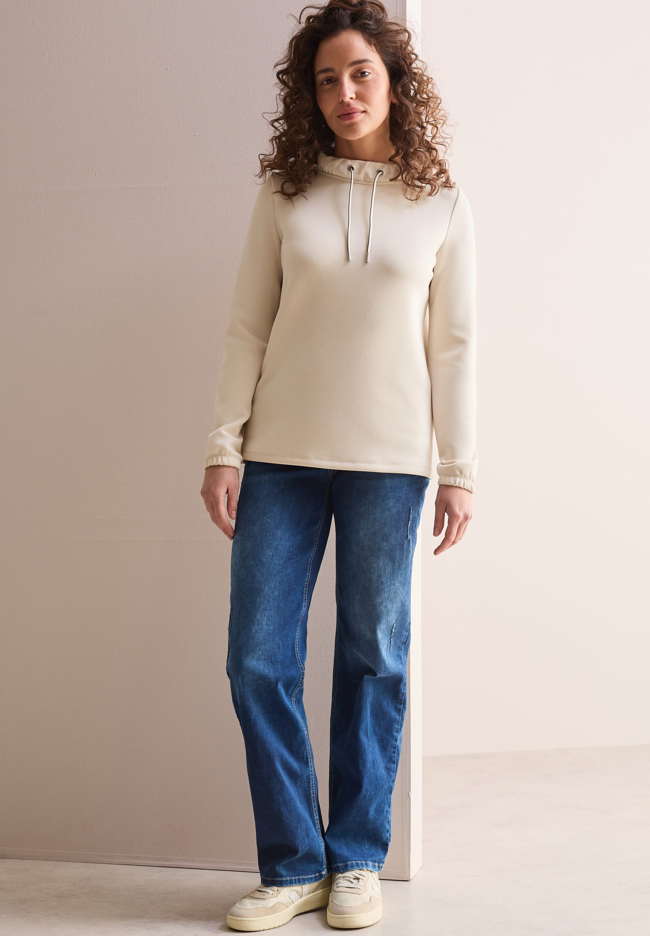 Cecil Shirt met lange mouwen met funnel-hals
