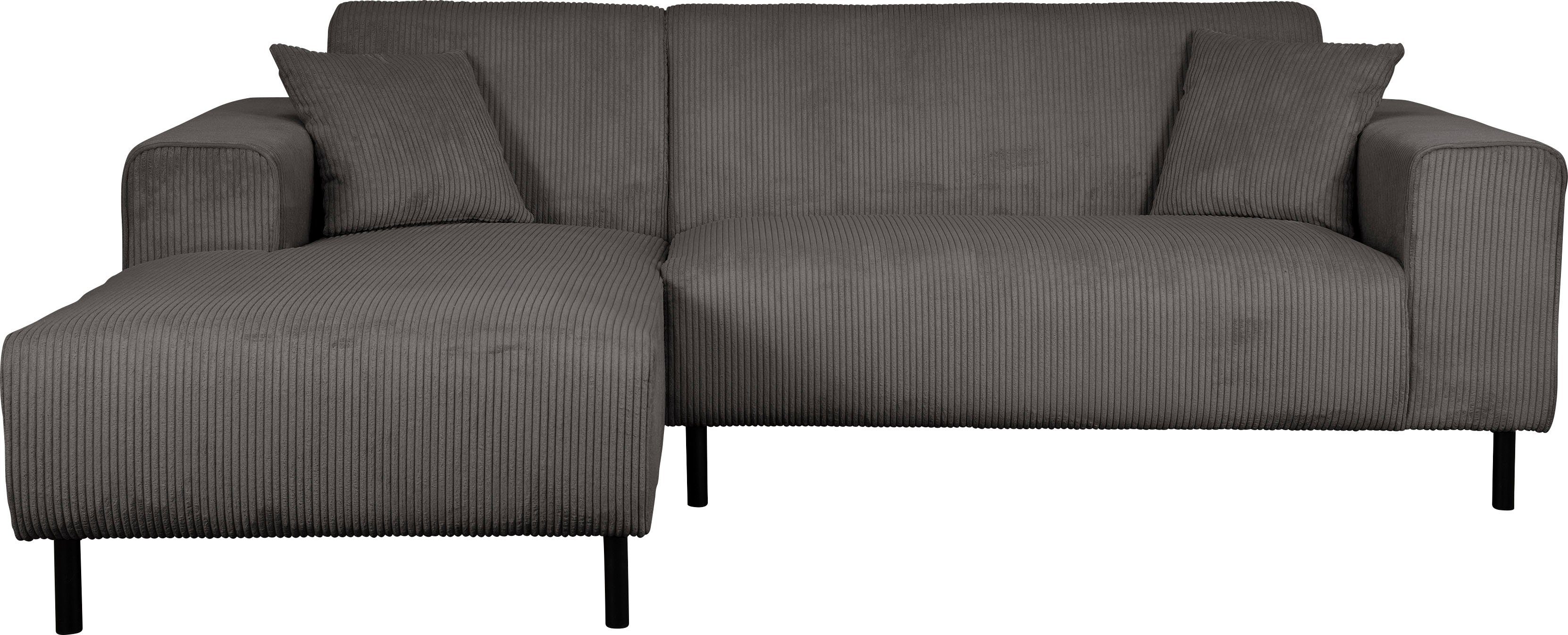 Home affaire Hoekbank ARROS L-vorm met golfondersteuning, afmetingen B/D/H: 235/163/81 cm incl. sierkussens, met recamiere rechts/links bestelbaar, ook in cord