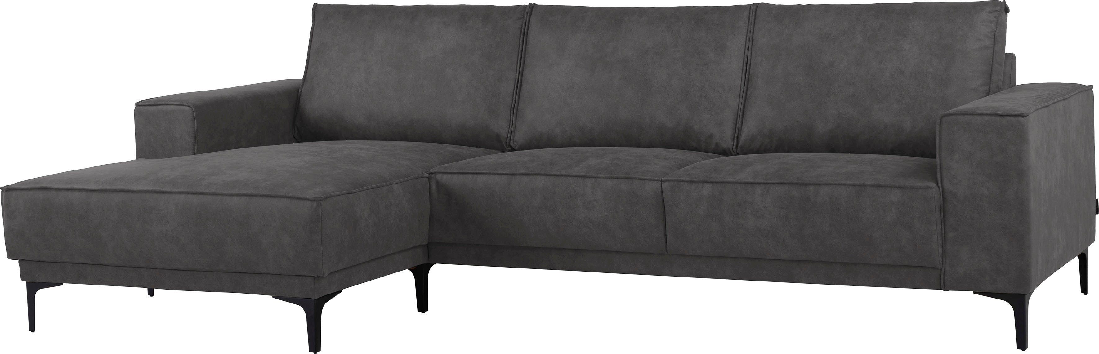 Places of Style Hoekbank Oland, structuur, platweefsel, luxe microvezel, bouclé