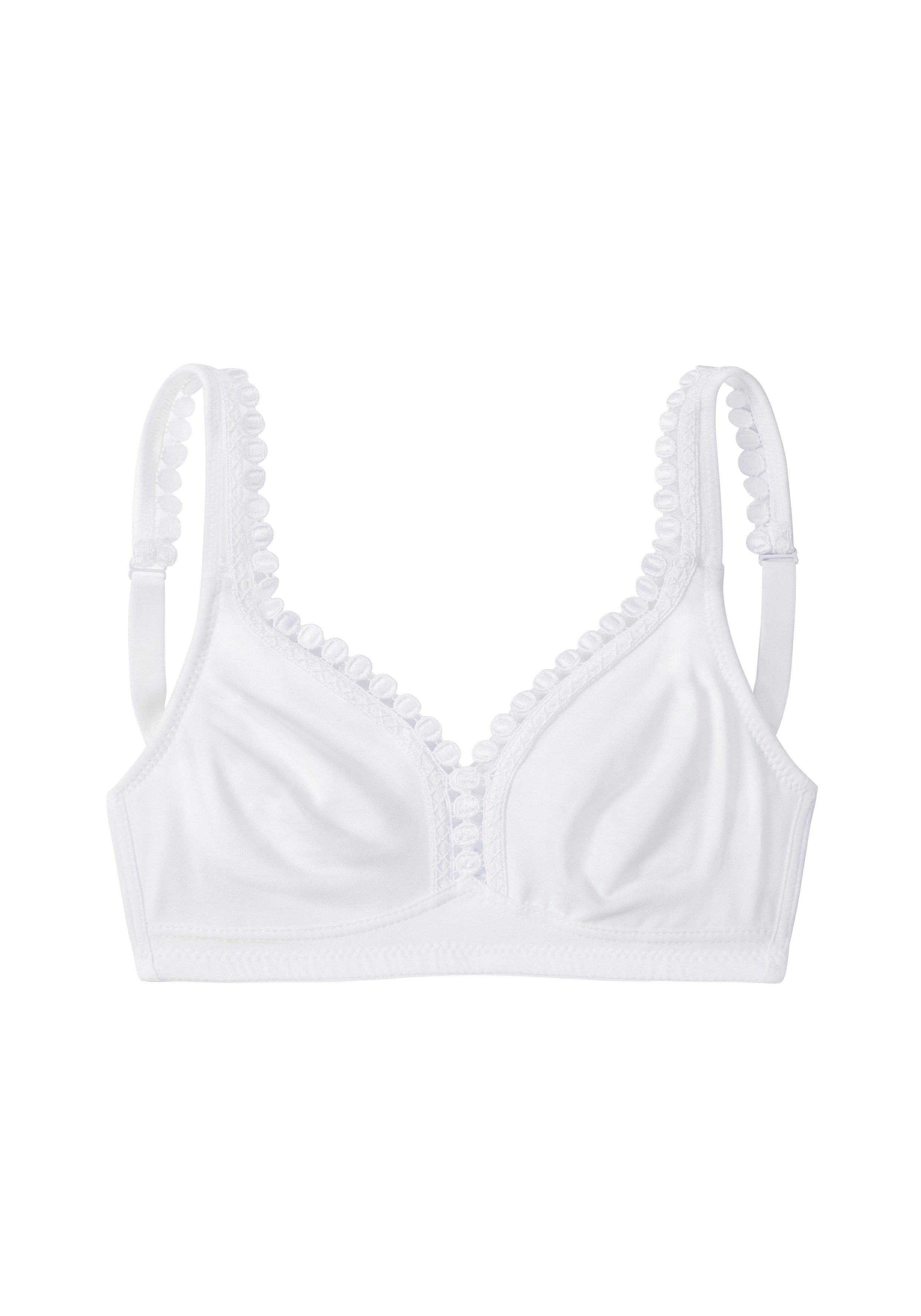 Petite fleur Soft-bh zonder beugels, met decoratieve sierrand (Set van 2)